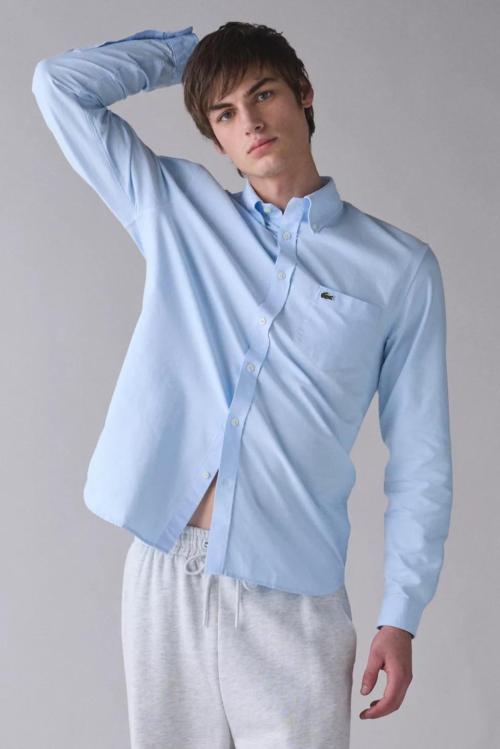 Lacoste Regular Fit Long Sleeve Oxford Shirt by LACOSTE