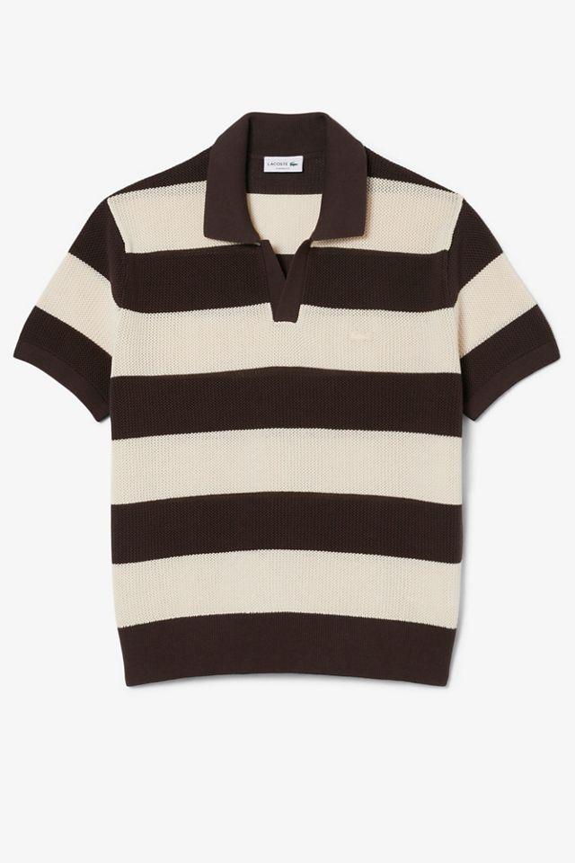 Lacoste Stripe Short Sleeve Polo Sweater by LACOSTE