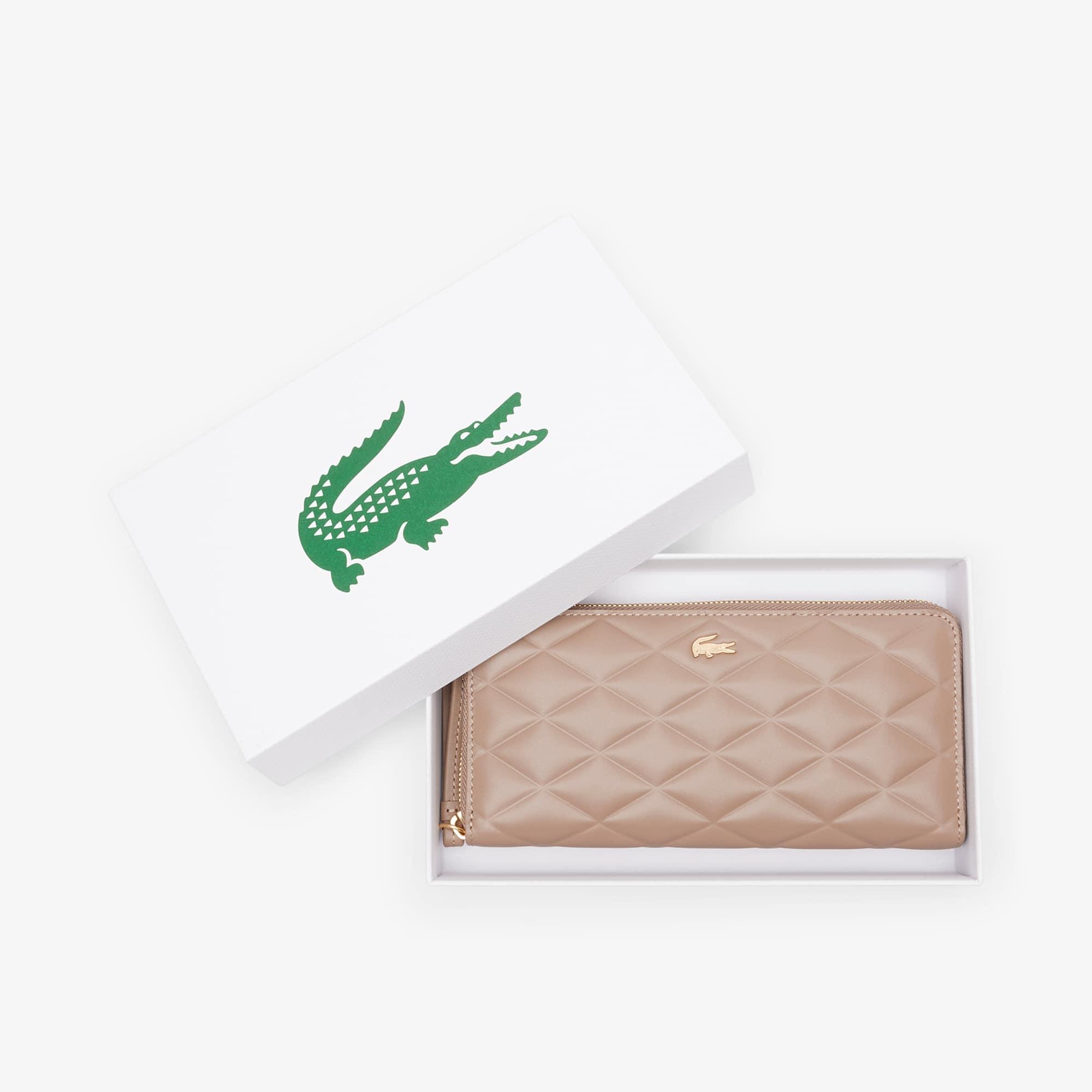 Large Crocodelle Leather Billfold by LACOSTE