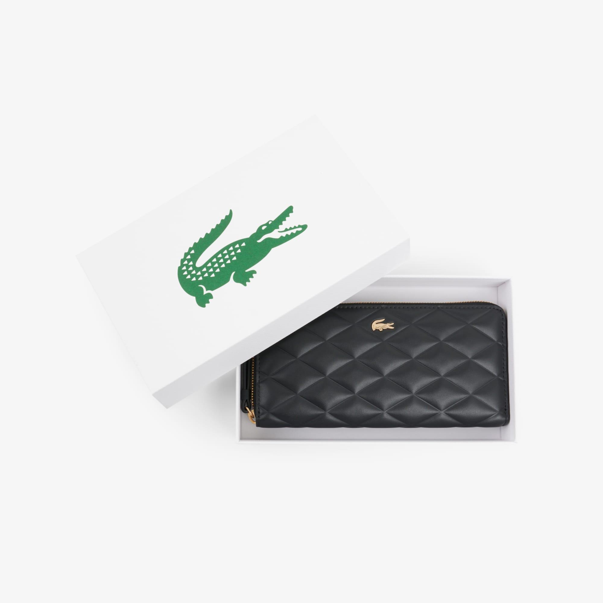 Large Crocodelle Leather Billfold by LACOSTE
