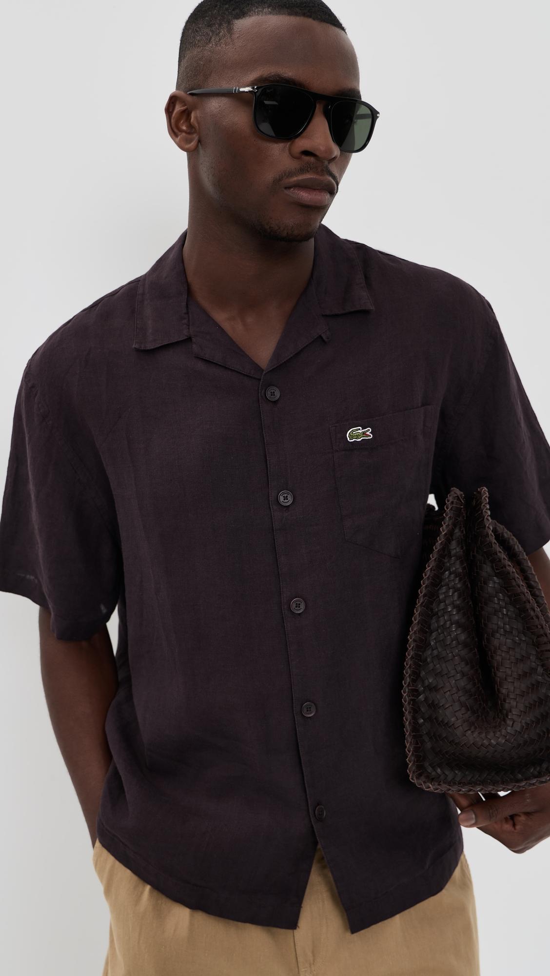 Linen Camp Shirt by LACOSTE