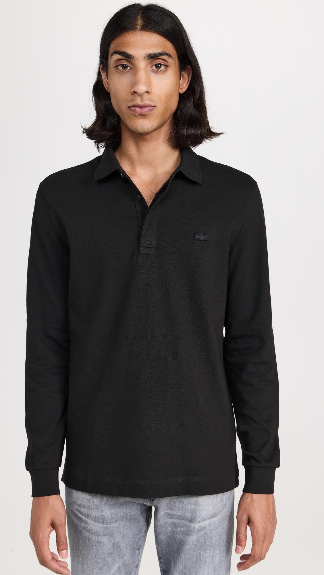 Long Sleeve Stretch Cotton Paris Polo by LACOSTE