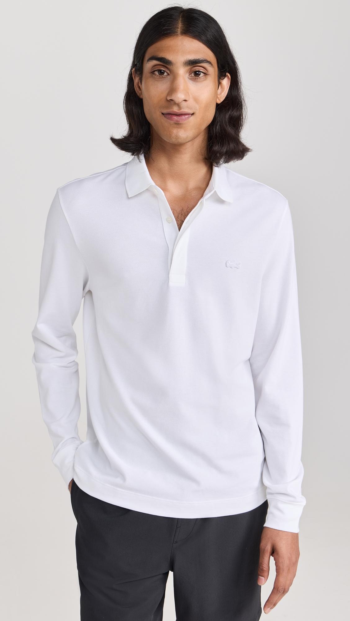 Long Sleeve Stretch Cotton Paris Polo by LACOSTE