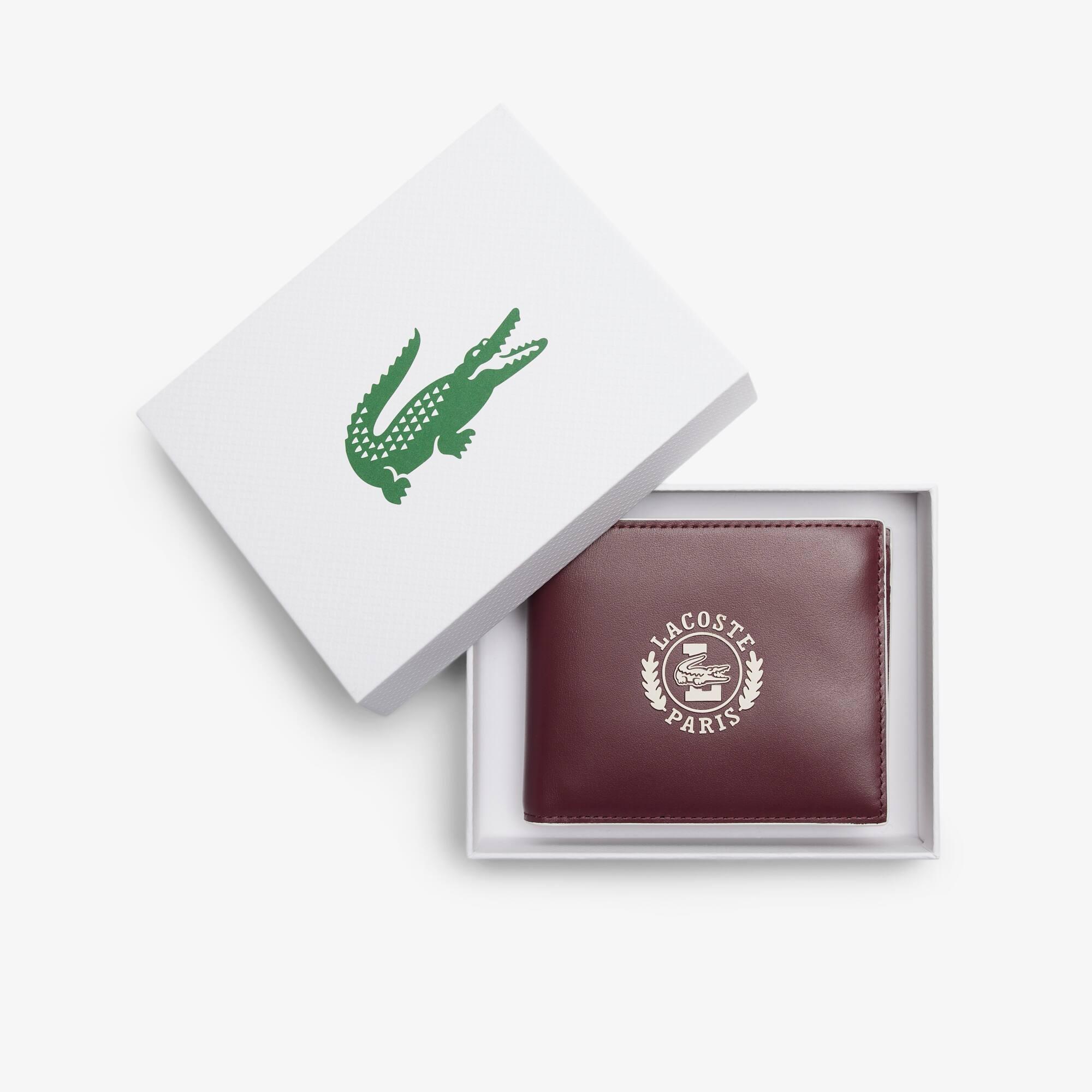 Medium FG Logo Leather Coin Purse by LACOSTE