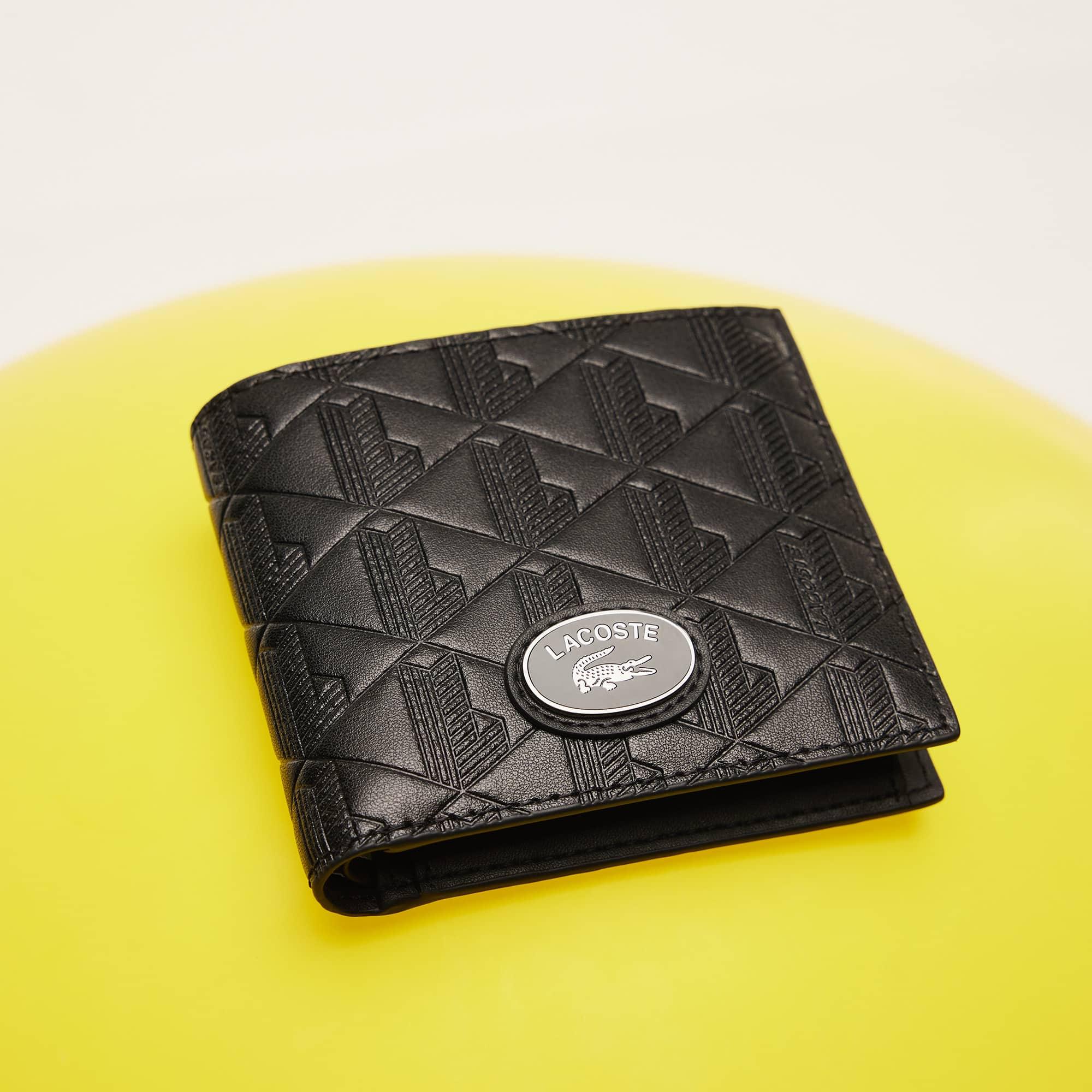 Medium Monogram Leather Billfold by LACOSTE