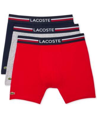 Men's 3-Pack Cotton Stretch French Flag Boxer Briefs by LACOSTE