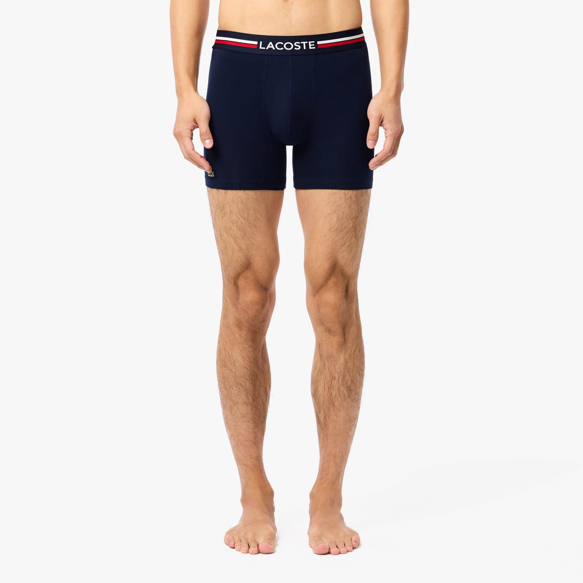 Men's 3-Pack Multicolor Waist Boxer Briefs by LACOSTE