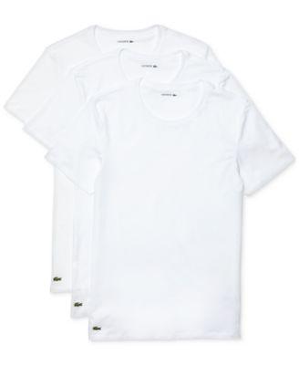 Men's 3-Pack Slim-Fit Crewneck Undershirts by LACOSTE