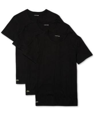 Men's 3-Pack Slim-Fit Crewneck Undershirts by LACOSTE