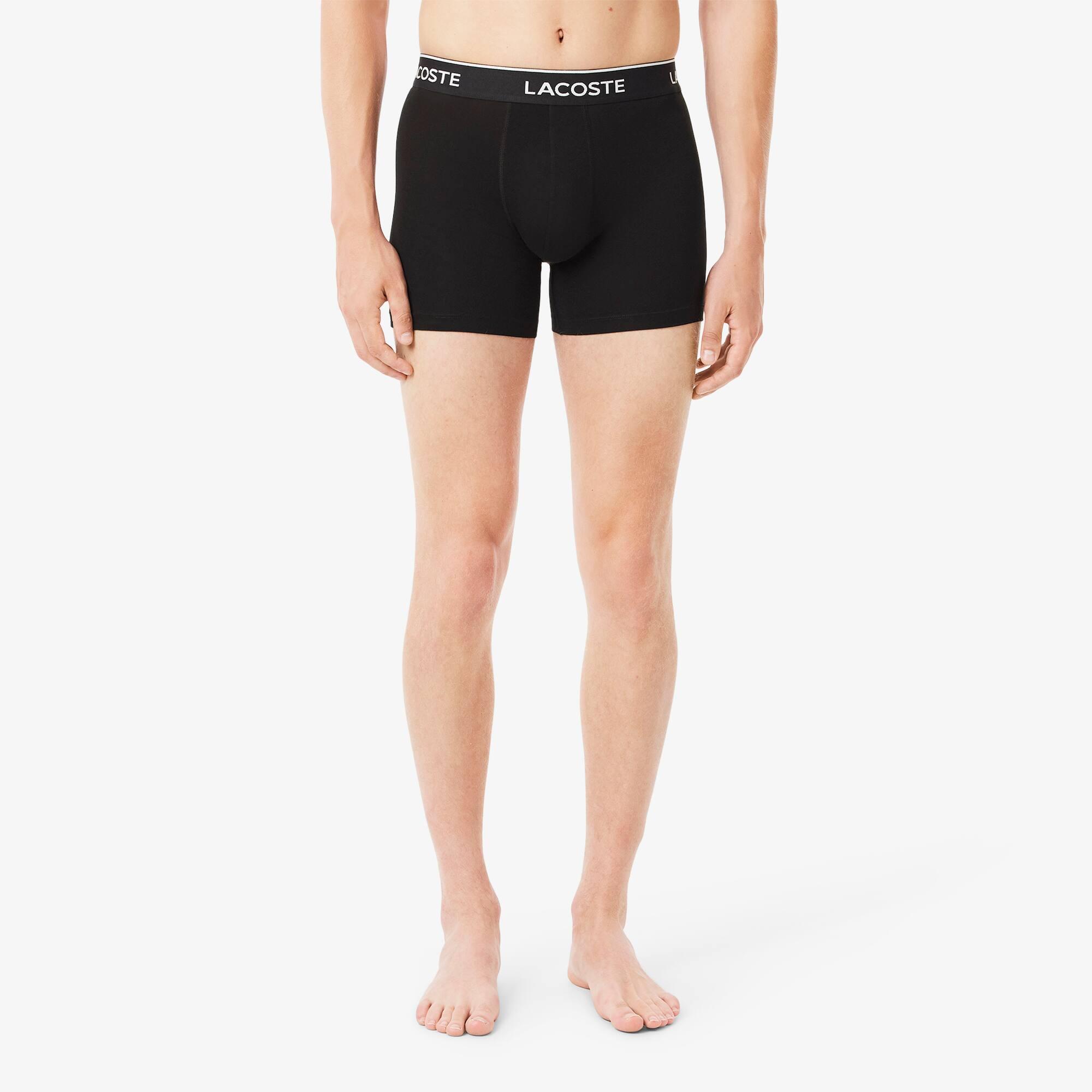 Men's 3-Pack Stretch Cotton Boxer Briefs by LACOSTE