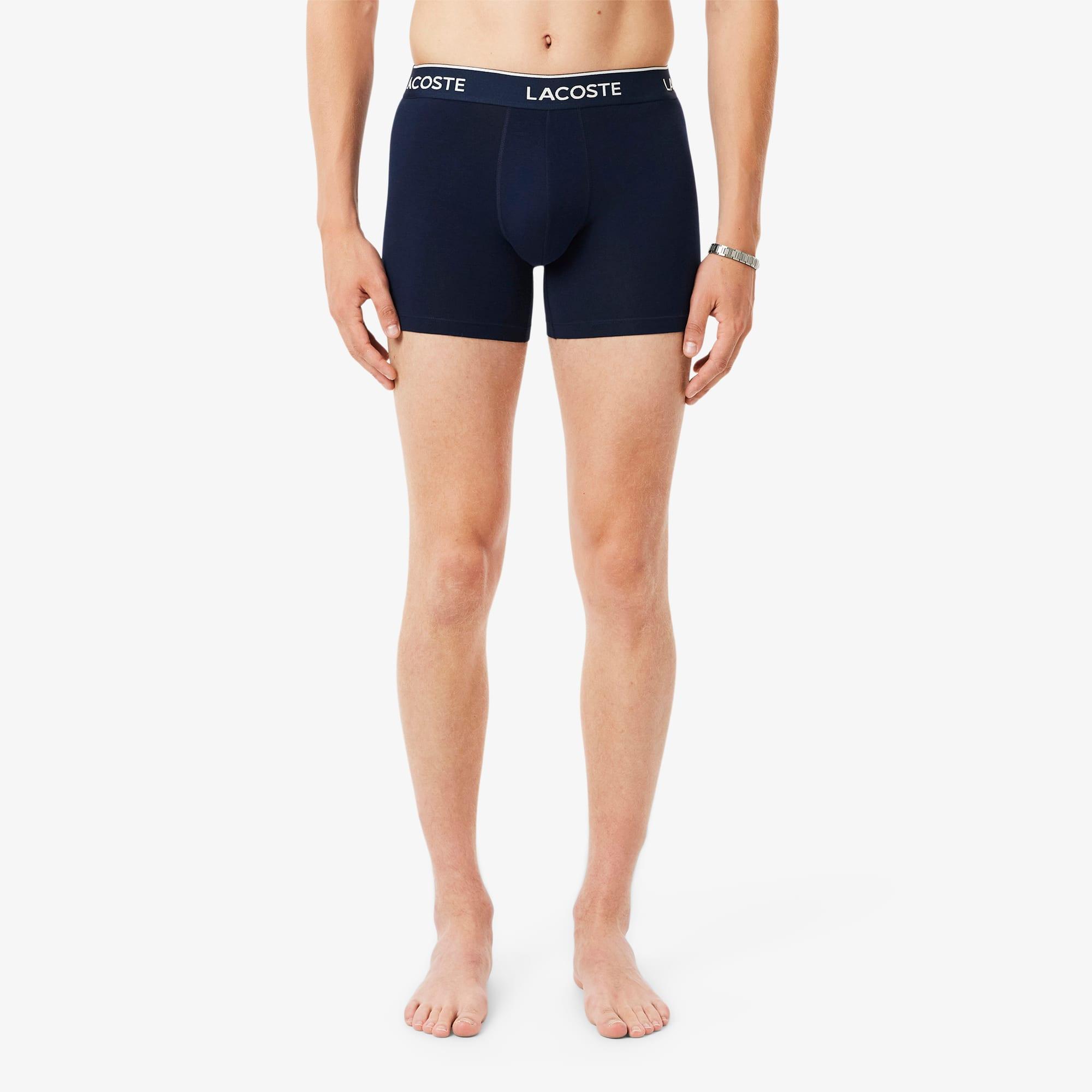Men's 3-Pack Stretch Cotton Boxer Briefs by LACOSTE