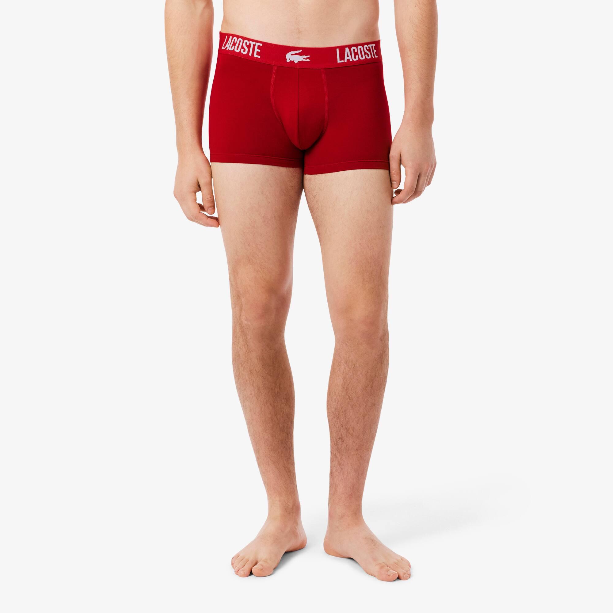 Men's 3-Pack Stretch Cotton Trunks by LACOSTE