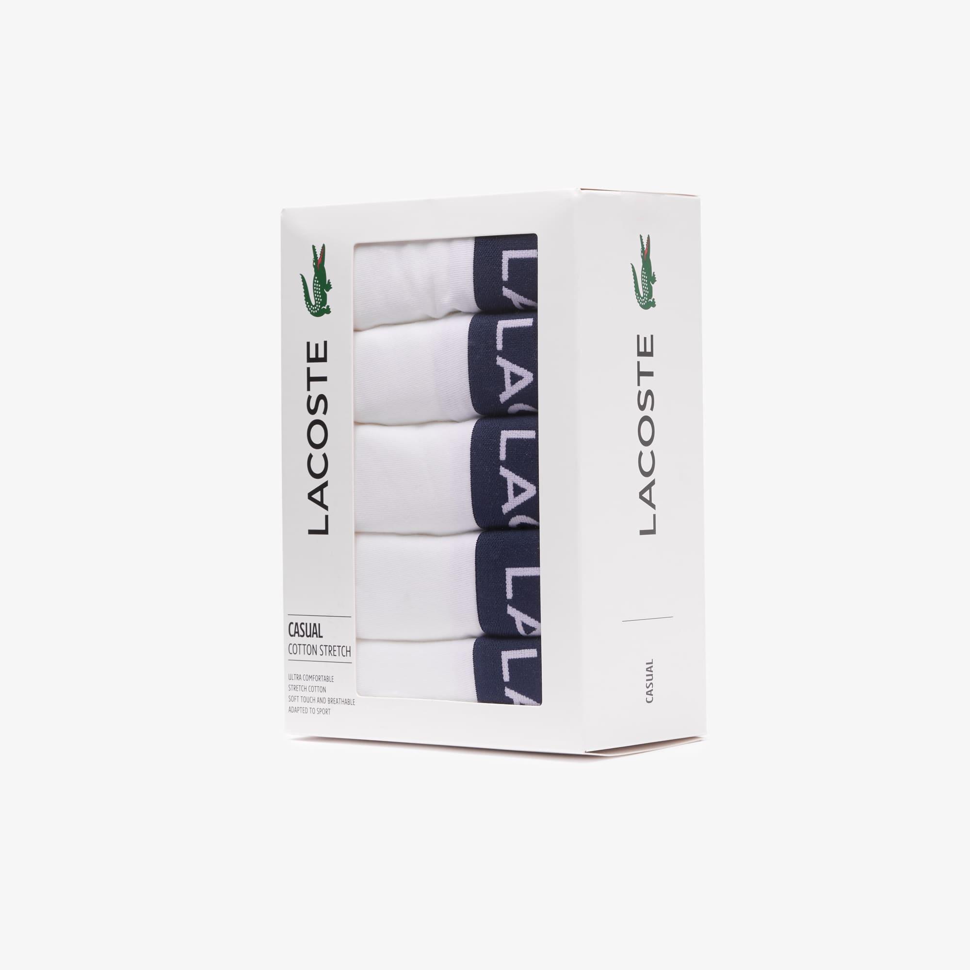 Men's 5-Pack Stretch Cotton Boxer Briefs by LACOSTE