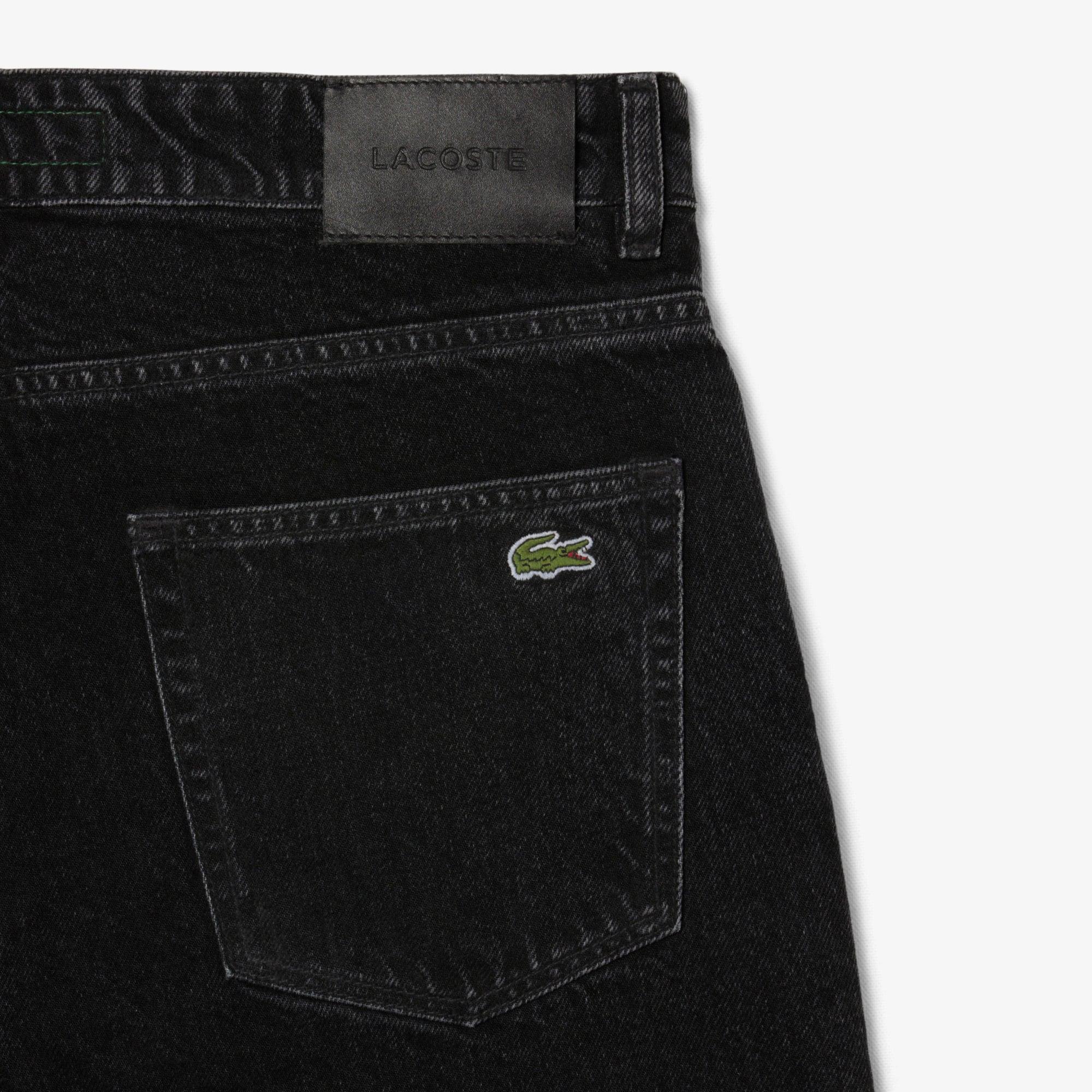 Men's 5-Pocket Straight Cut Indigo Jeans by LACOSTE