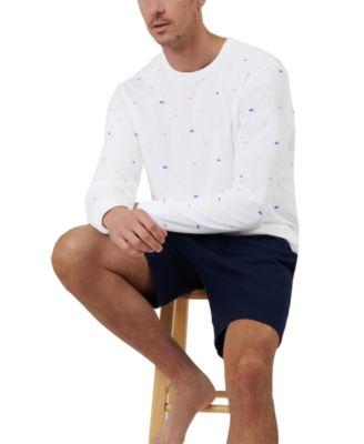 Men's All Over Crocodile Waffle-Knit Thermal Shirt by LACOSTE