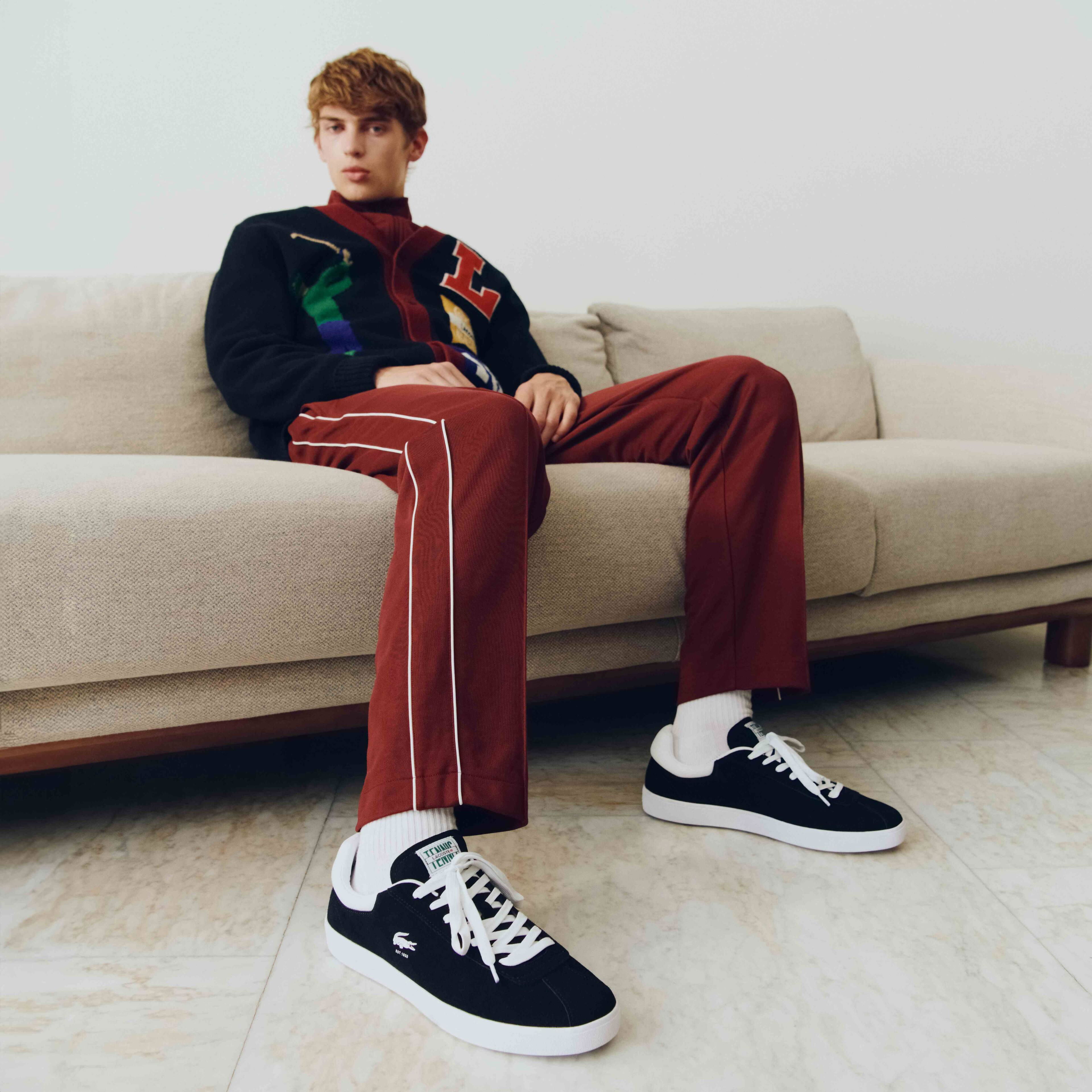 Men's Baseshot Leather Sneakers by LACOSTE