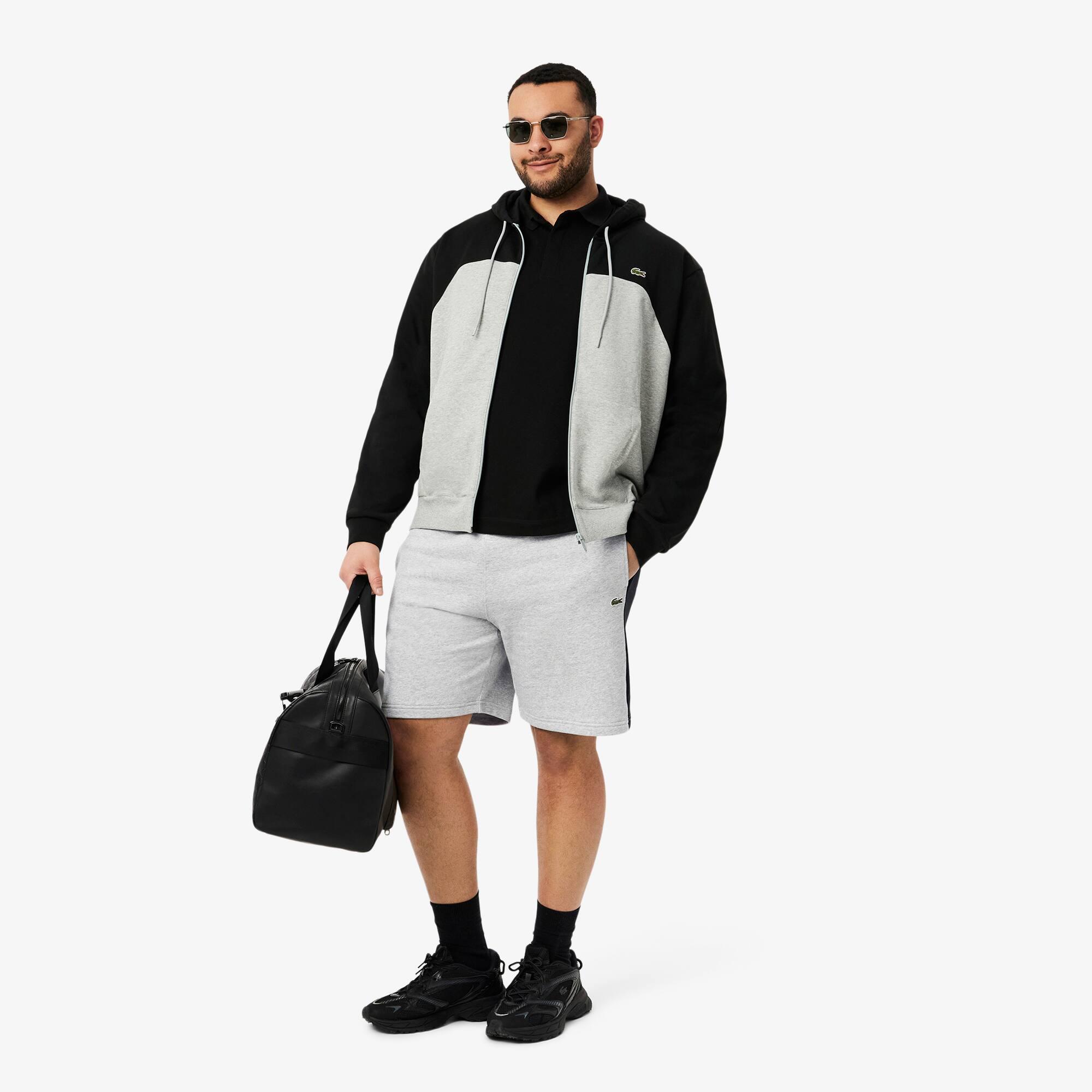 Men's Cotton Fleece Colorblock Shorts by LACOSTE