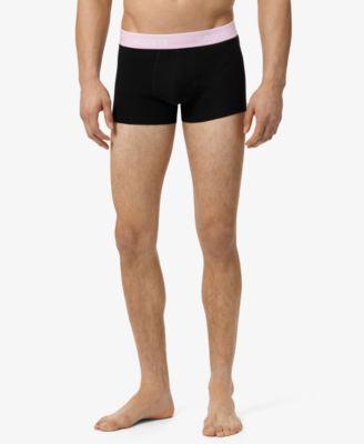 Men's Cotton Stretch Color Waistband Trunks, 3-Pack by LACOSTE