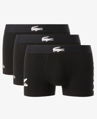 Men's Cotton Stretch Large-Crocodile Logo Trunks, 3-Pack by LACOSTE
