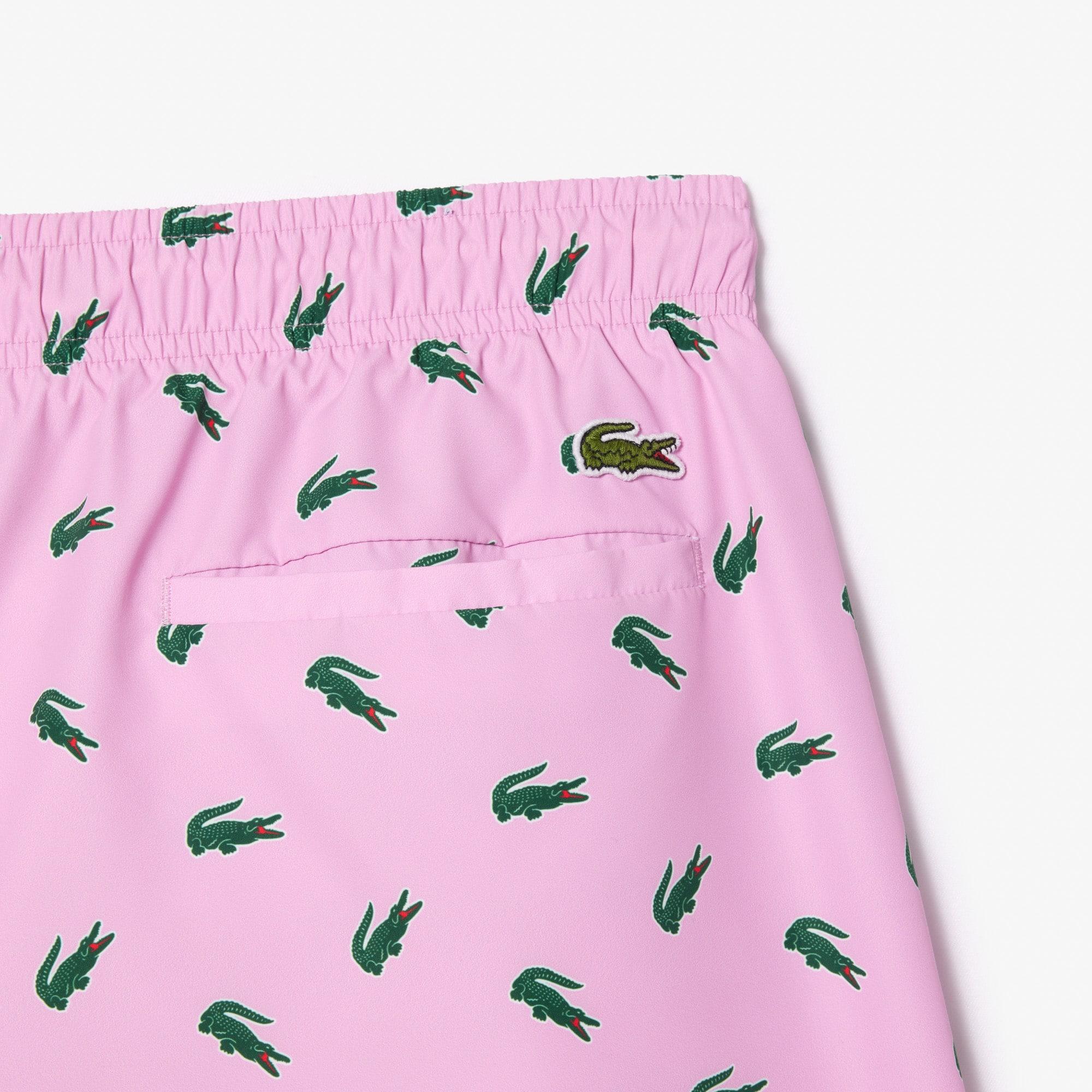 Men's Crocodile Print Swim Trunks by LACOSTE