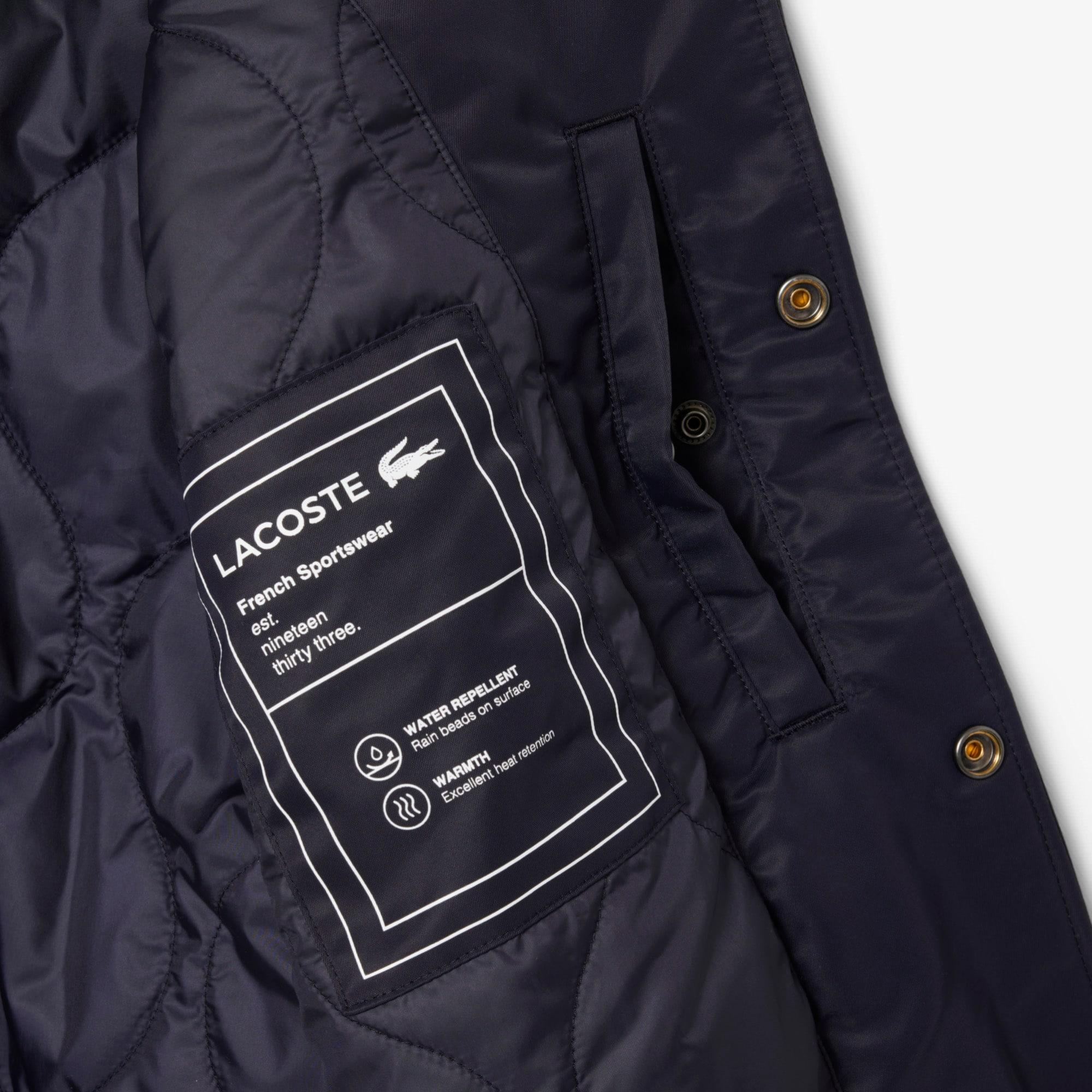 Men's Embroidered Badge Water-Repellent Bomber Jacket by LACOSTE