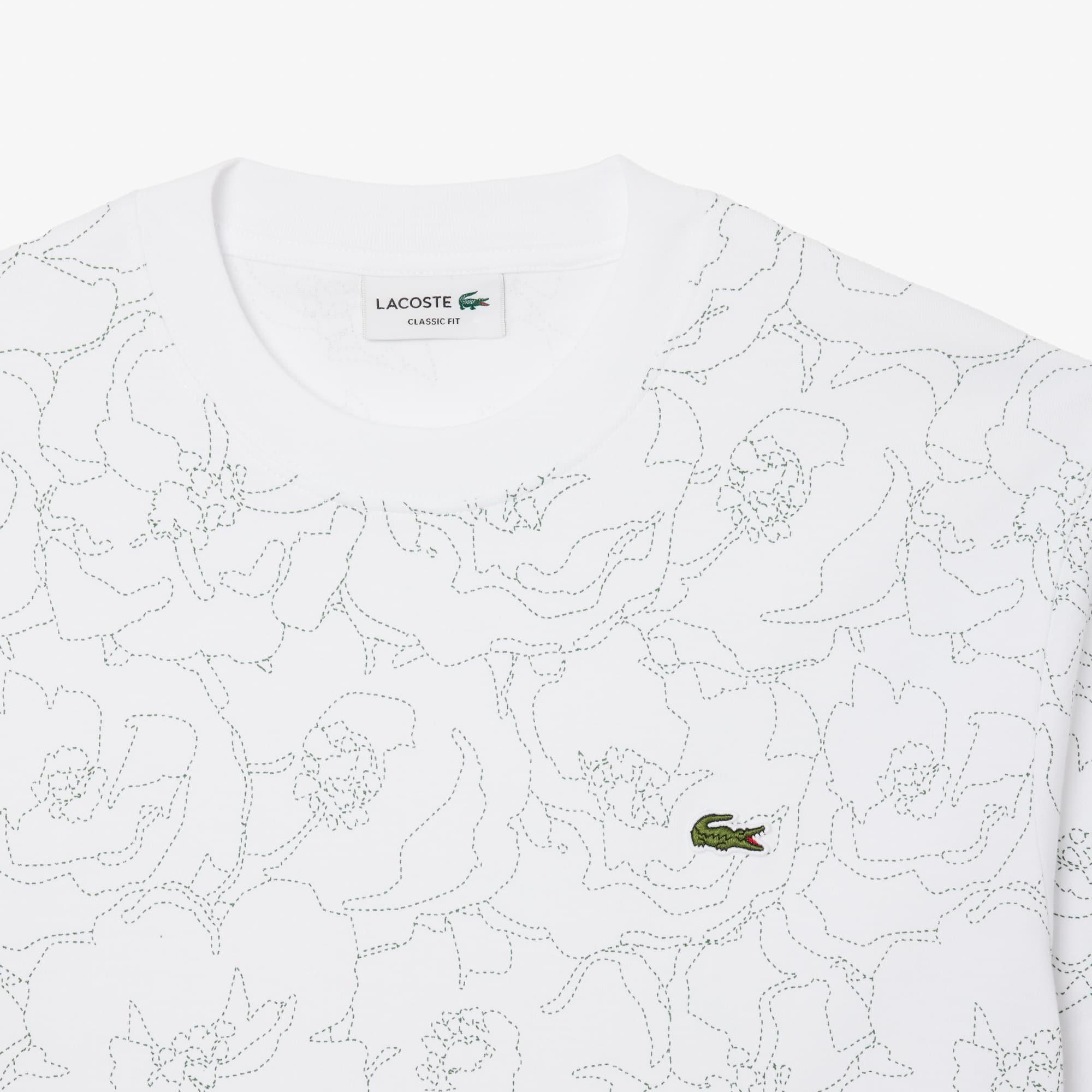 Men's Heavy Cotton Flower Print T-Shirt by LACOSTE
