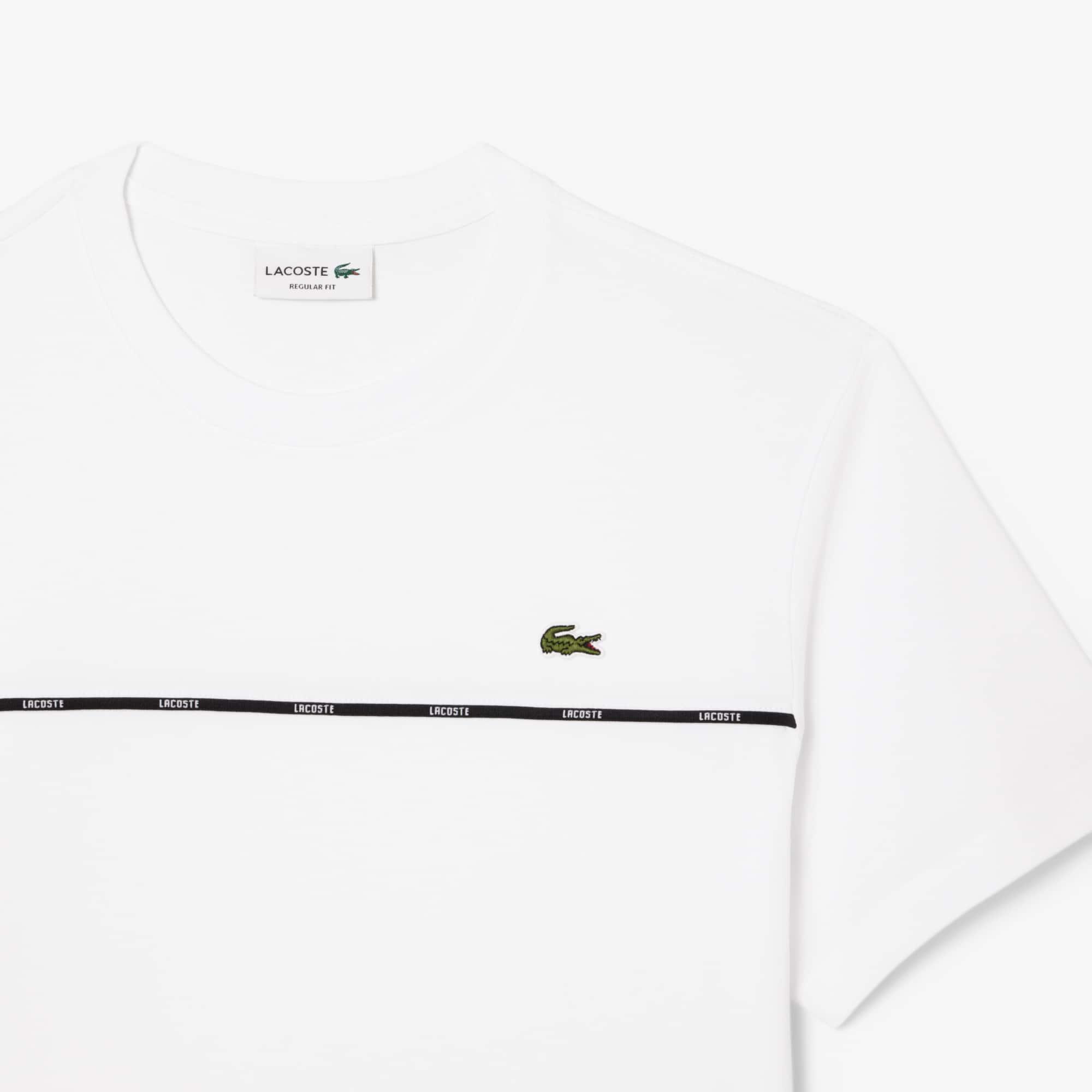 Men's Logo Trim Cotton Jersey T-Shirt by LACOSTE