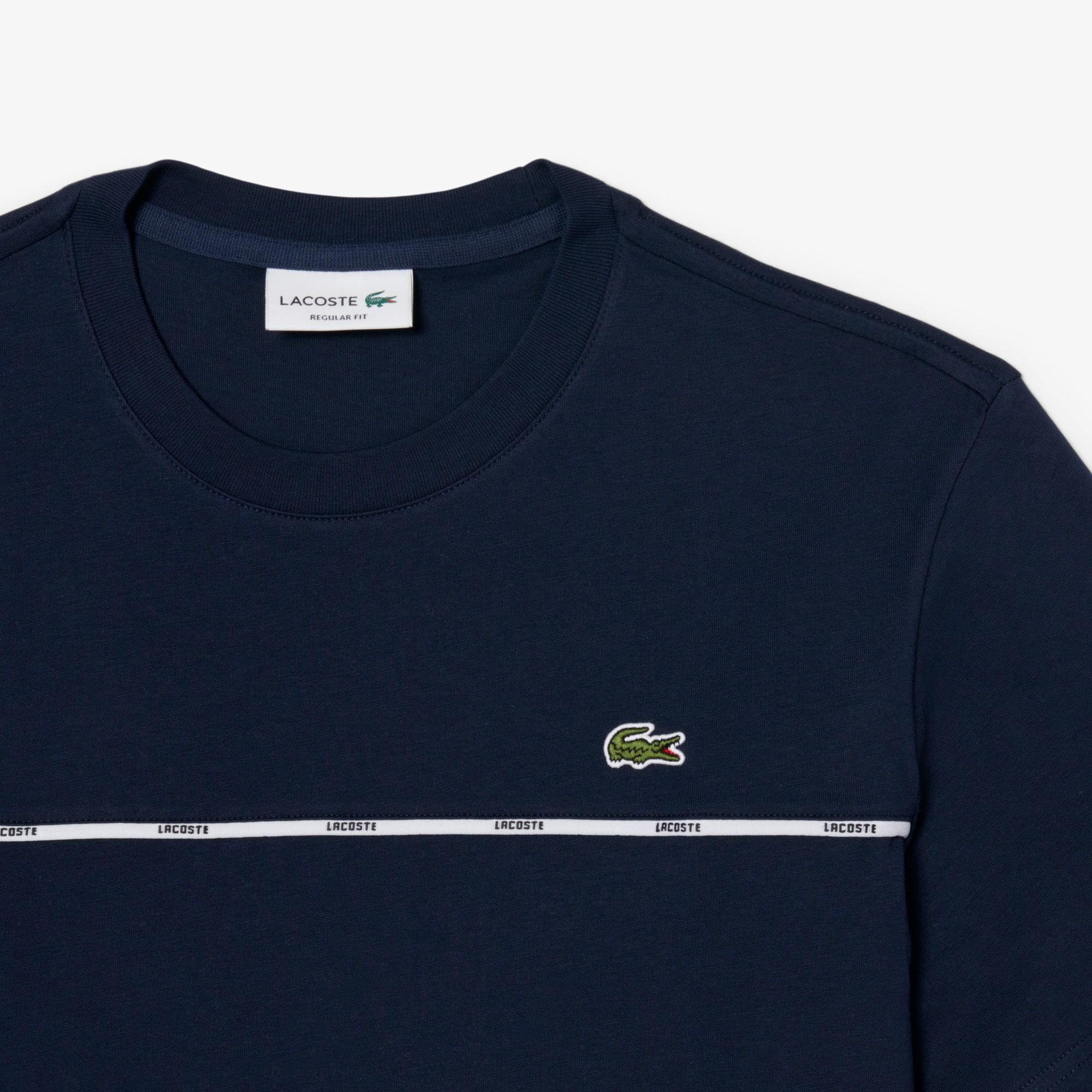 Men's Logo Trim Cotton Jersey T-Shirt by LACOSTE