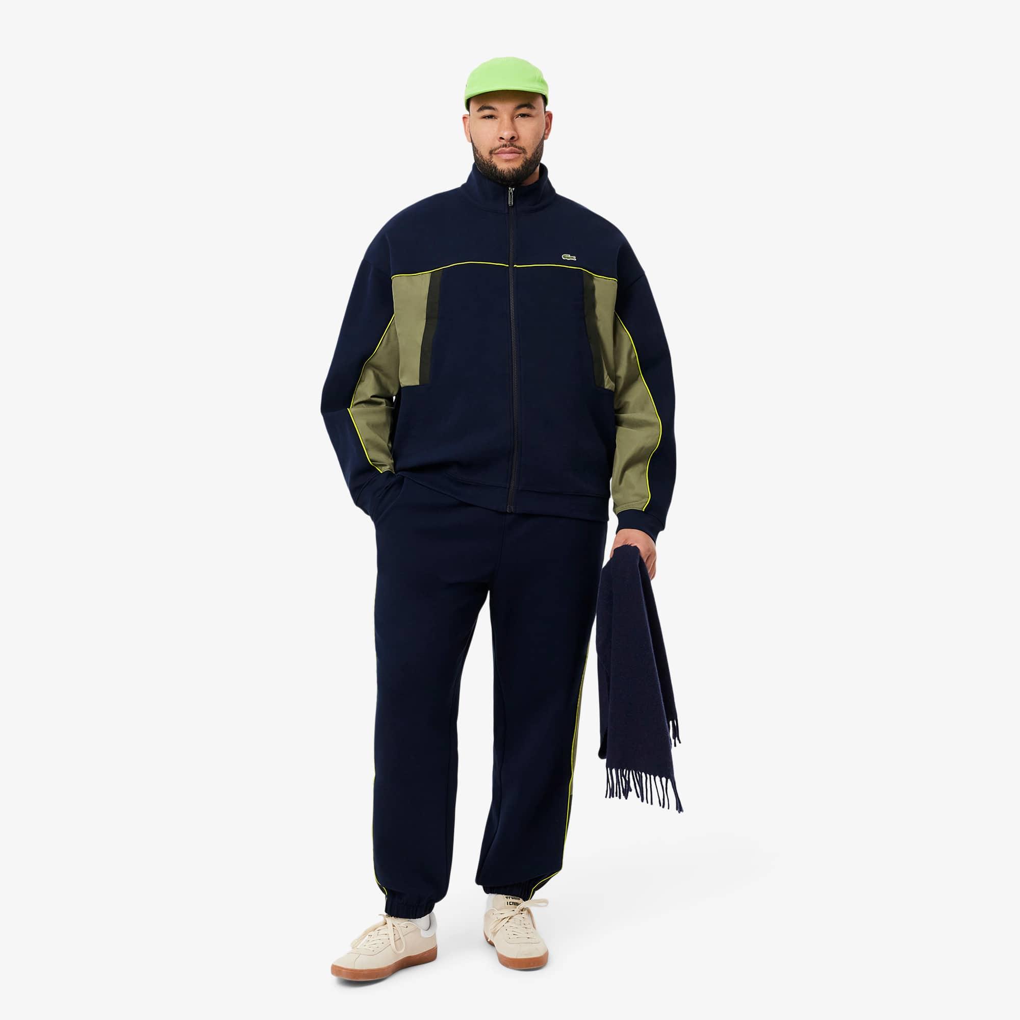 Men's Loose Fit Zip-Up Piqué Sweatshirt by LACOSTE