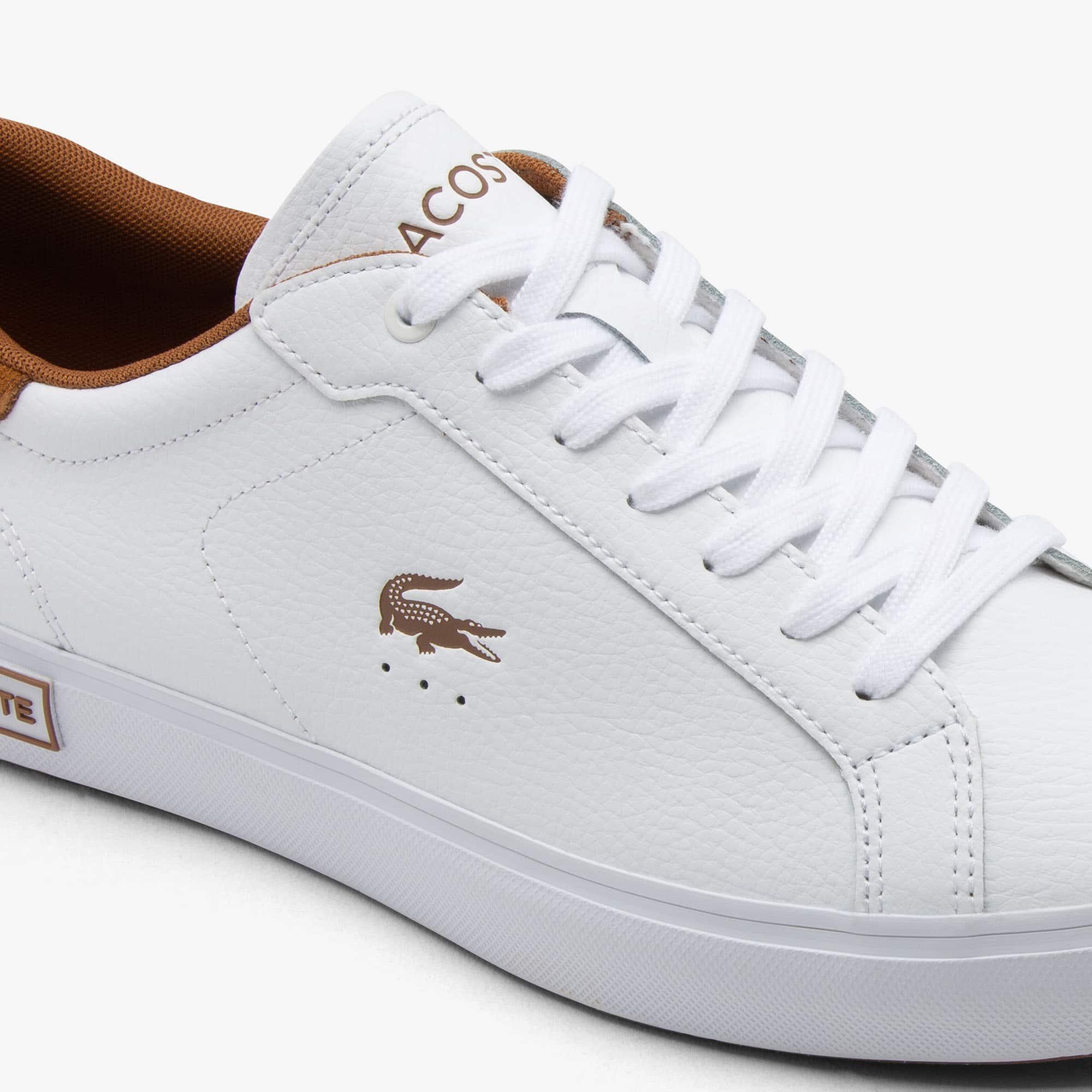 Men's Powercourt Leather Sneakers by LACOSTE