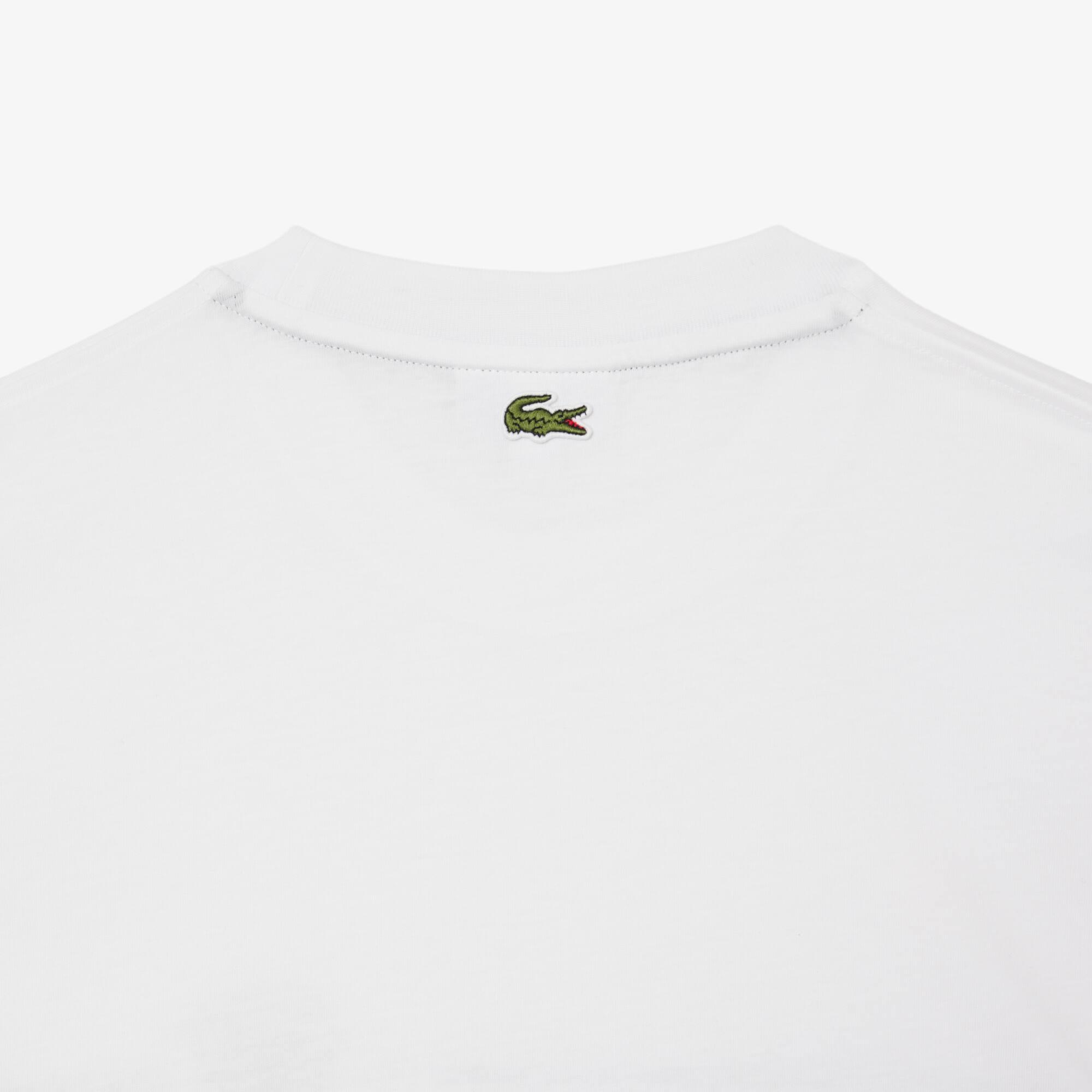 Men's Printed Embroidered Cotton Jersey T-Shirt by LACOSTE