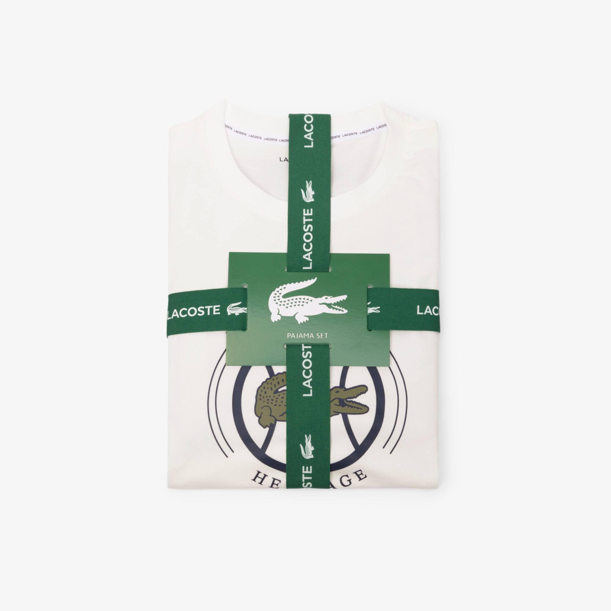 Men's Printed Jersey Pajama Set by LACOSTE