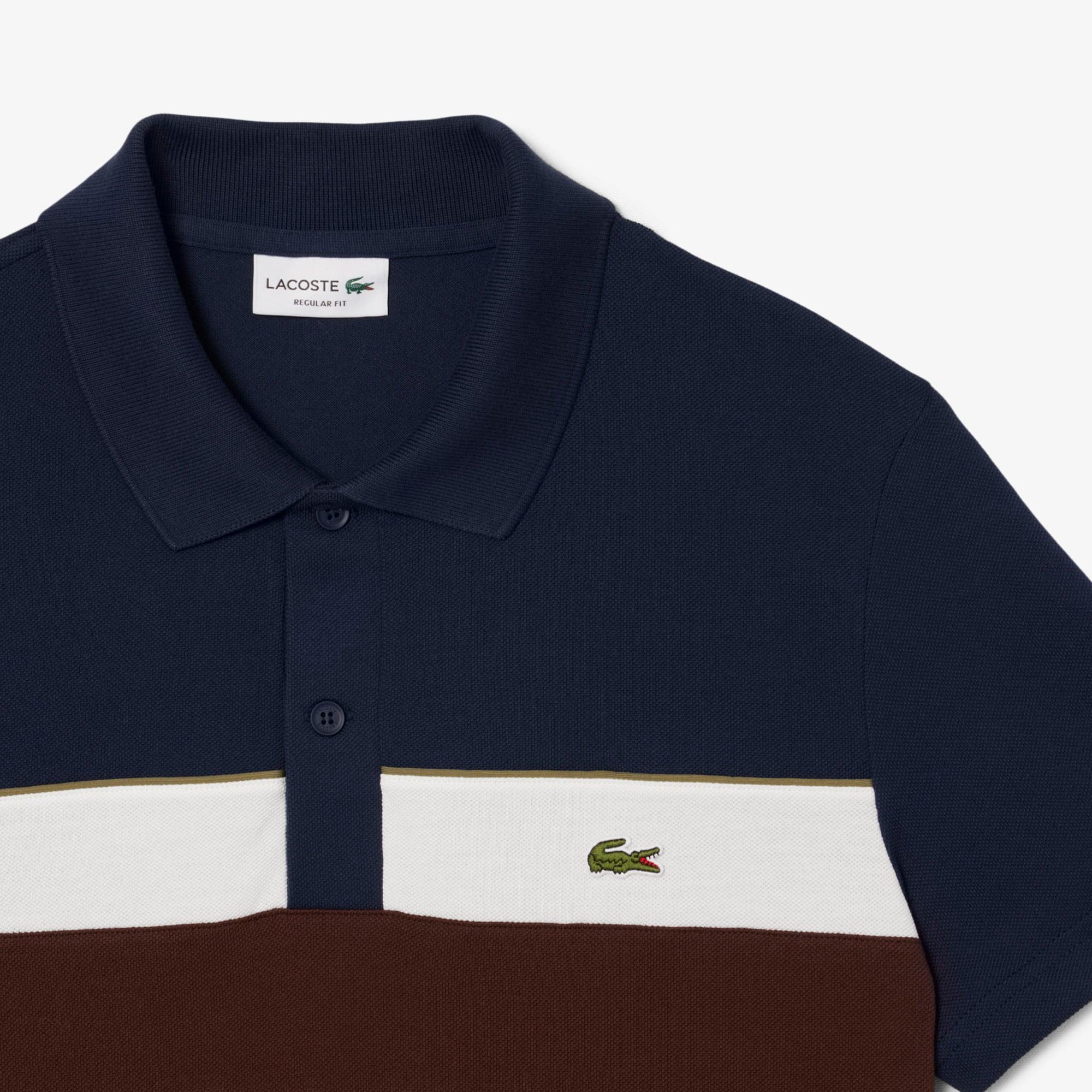 Men's Regular Fit Colorblock Petit Piqué Polo by LACOSTE