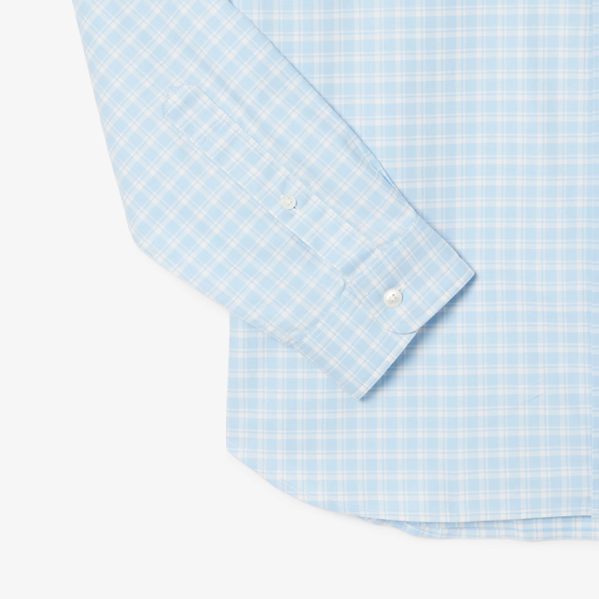 Men's Regular Fit Stretch Plaid Shirt by LACOSTE