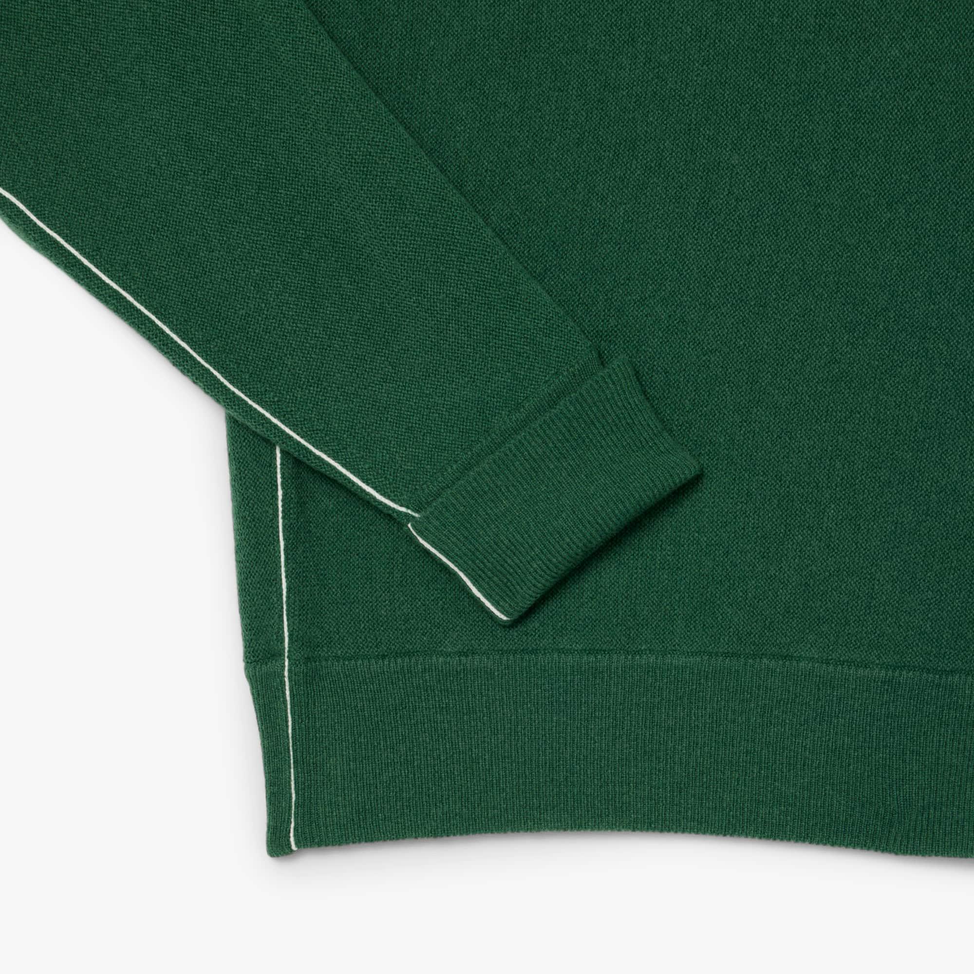 Men's Relaxed Fit Wool Polo Sweater by LACOSTE