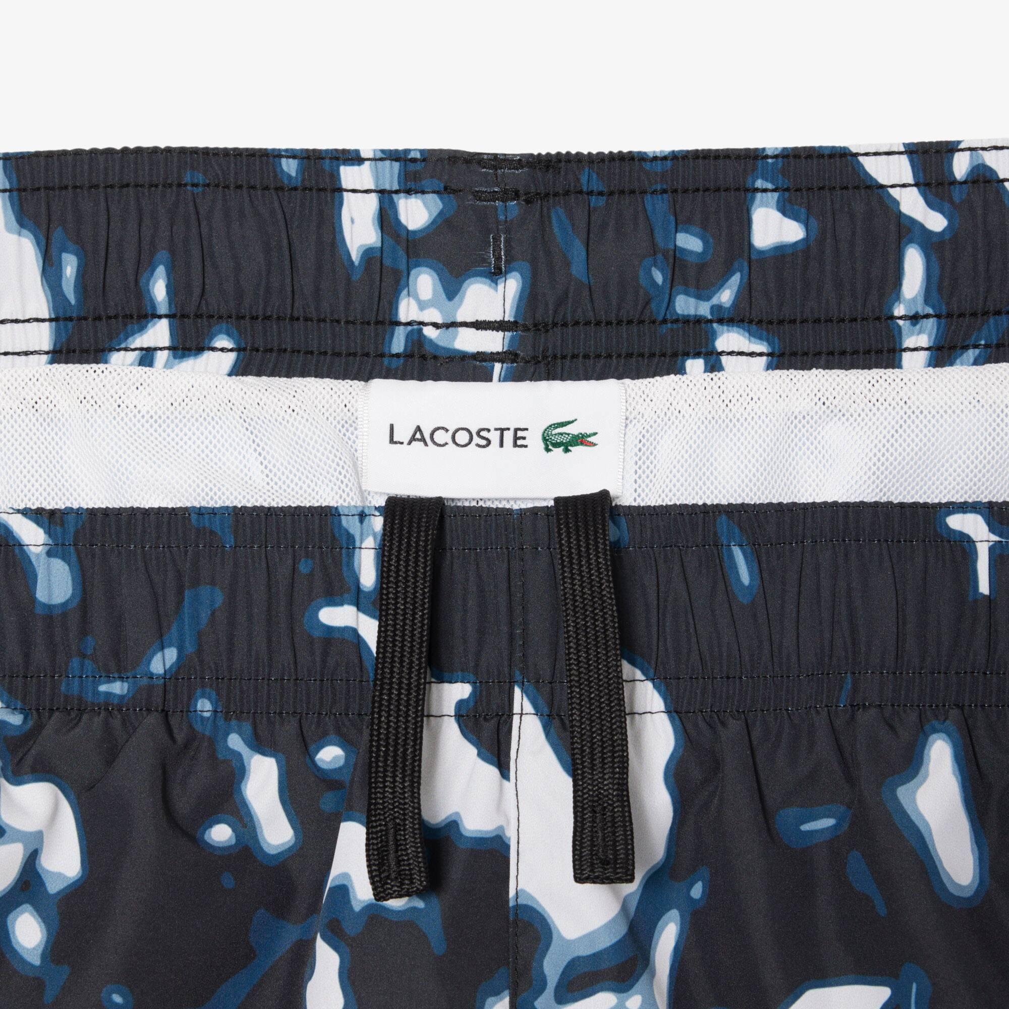 Men's Short Printed Swim Trunks by LACOSTE