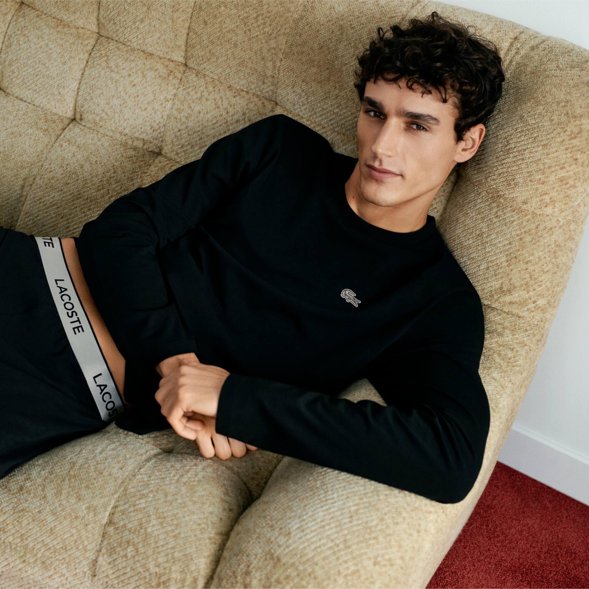 Men's Silver Waist Pajama Set by LACOSTE