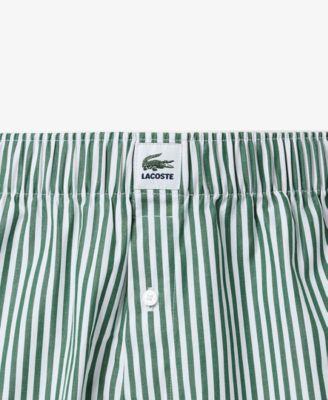 Men's Straight-Fit Woven Boxers, 3-Pack by LACOSTE