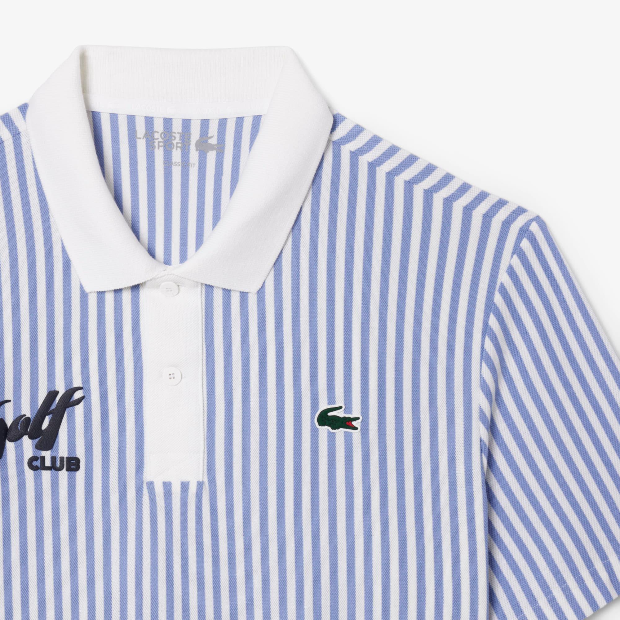 Men's Thermo-Regulating Striped Golf Polo by LACOSTE