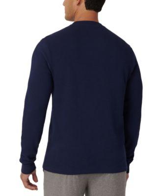 Men's Waffle-Knit Thermal Sleep Shirt by LACOSTE