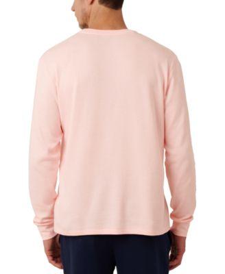 Men's Waffle-Knit Thermal Sleep Shirt by LACOSTE