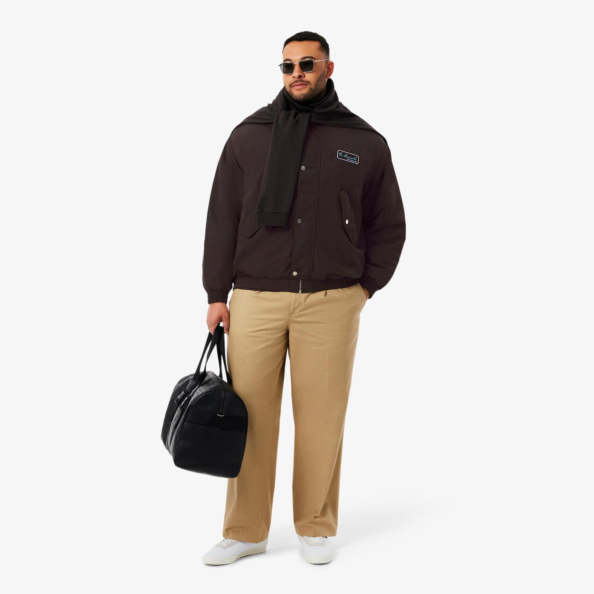 Men's Water-Repellent Aviator Badge Jacket by LACOSTE Men's Water-Repellent Aviator Badge Jacket by LACOSTE