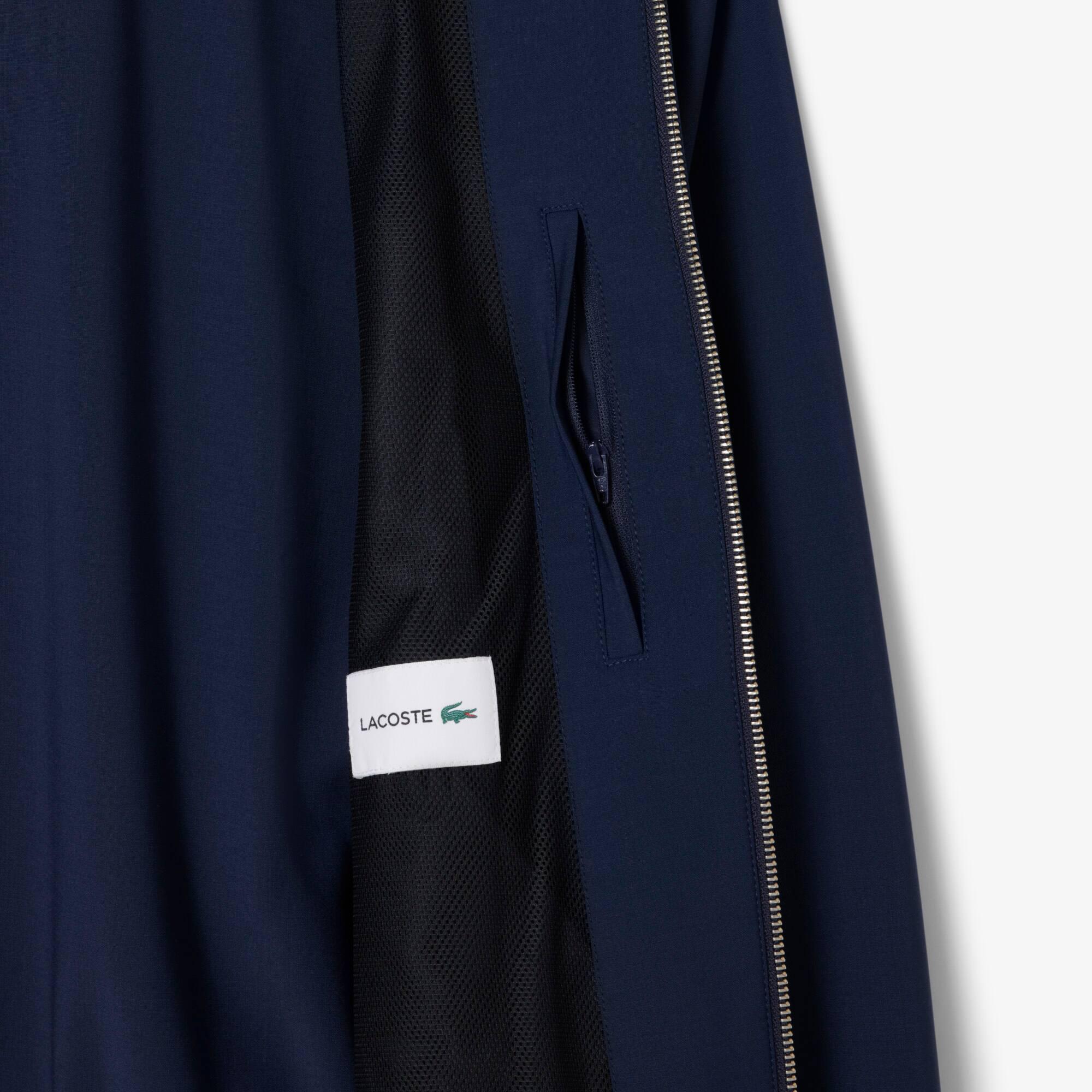 Men's Wool Blend Flannel Hooded Jacket by LACOSTE