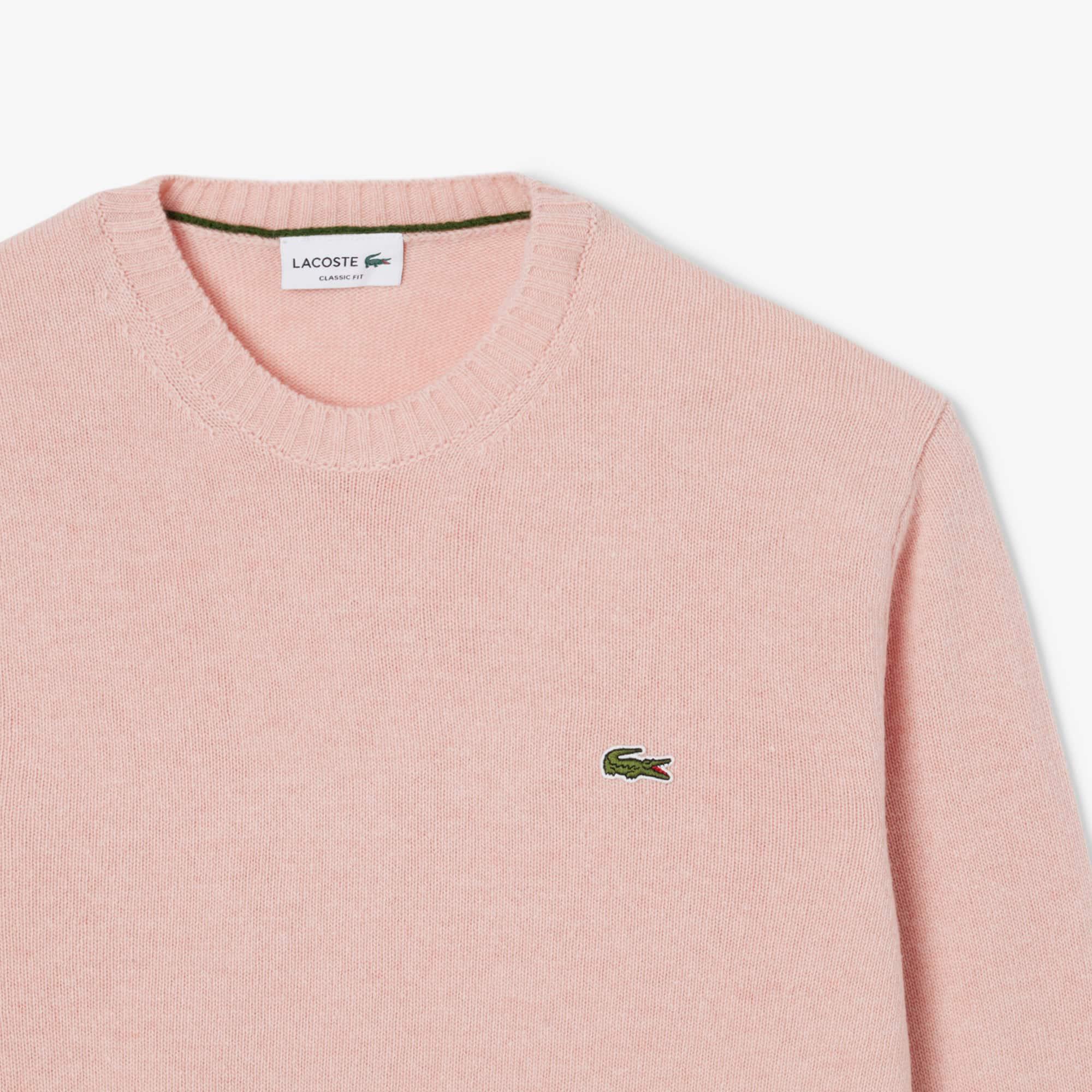 Men's Wool Crew Neck Sweater by LACOSTE