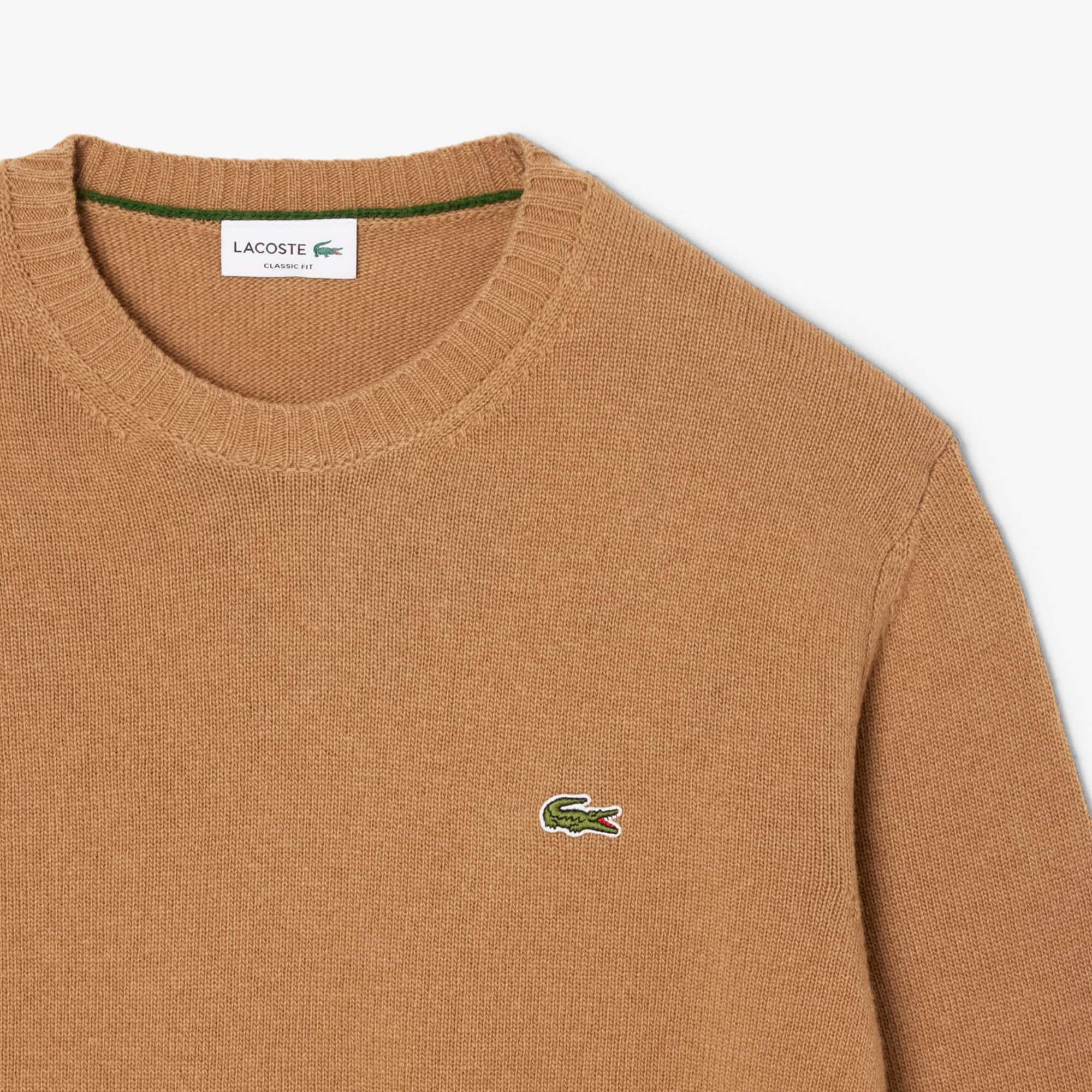 Men's Wool Crew Neck Sweater by LACOSTE