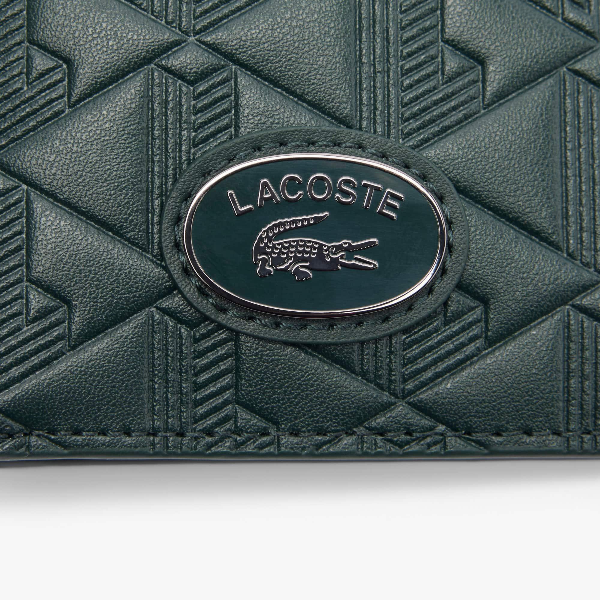 Monogram Compact Leather Billfold by LACOSTE