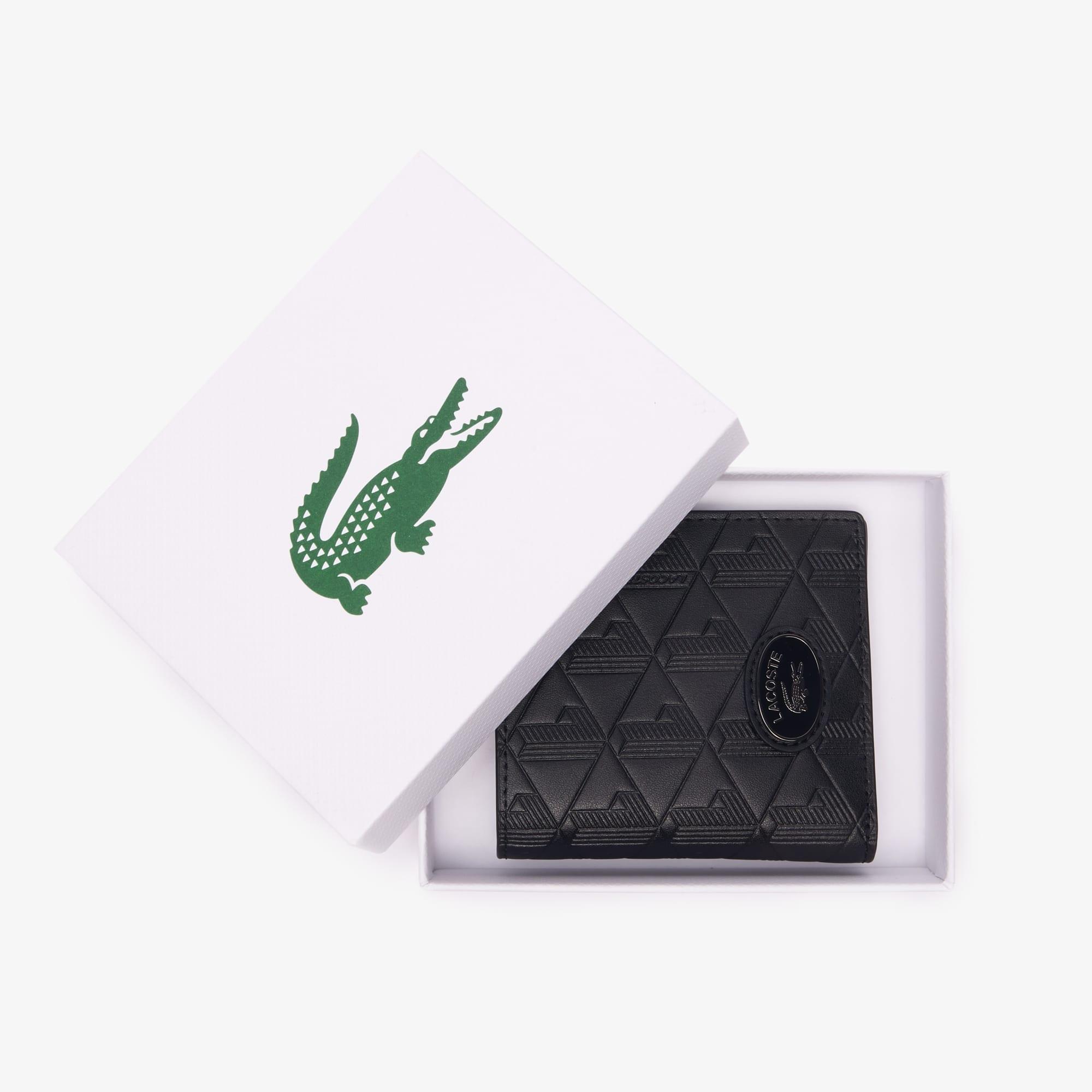 Monogram Compact Leather Billfold by LACOSTE