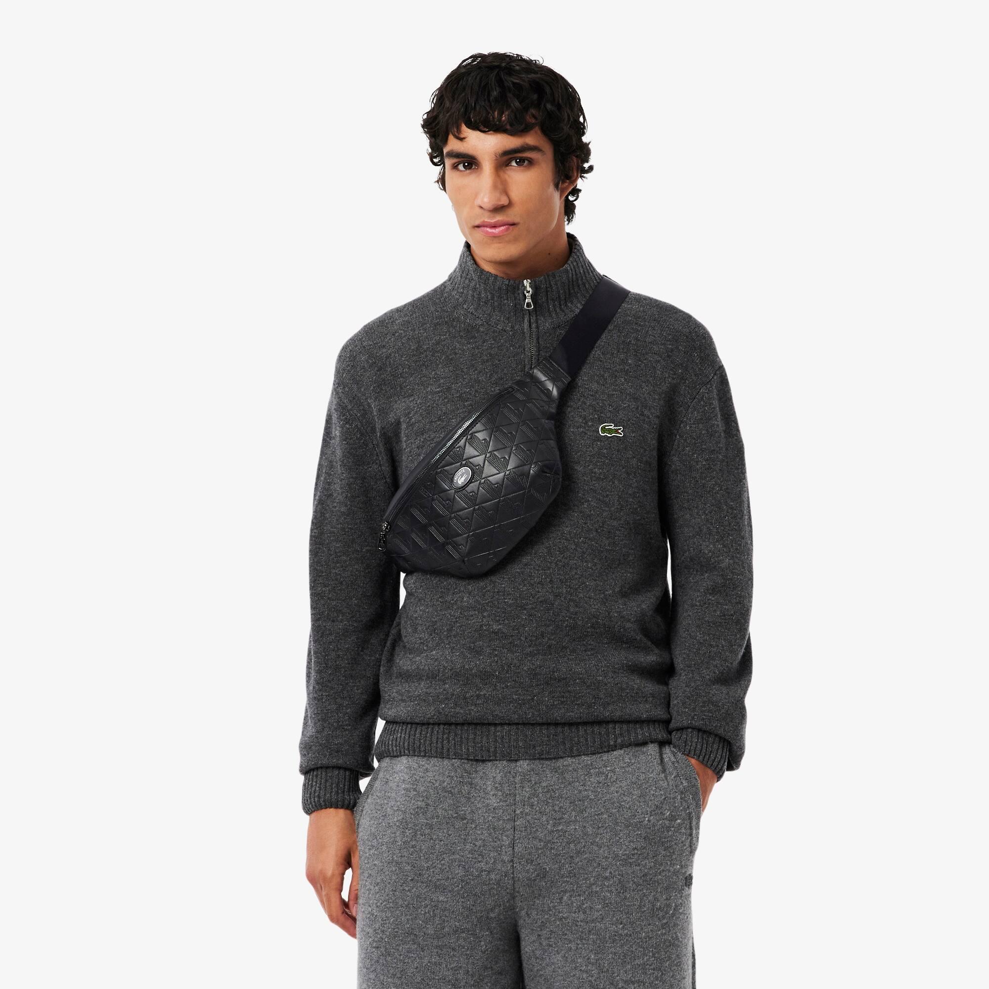 Monogram Embossed Leather Belt Bag by LACOSTE