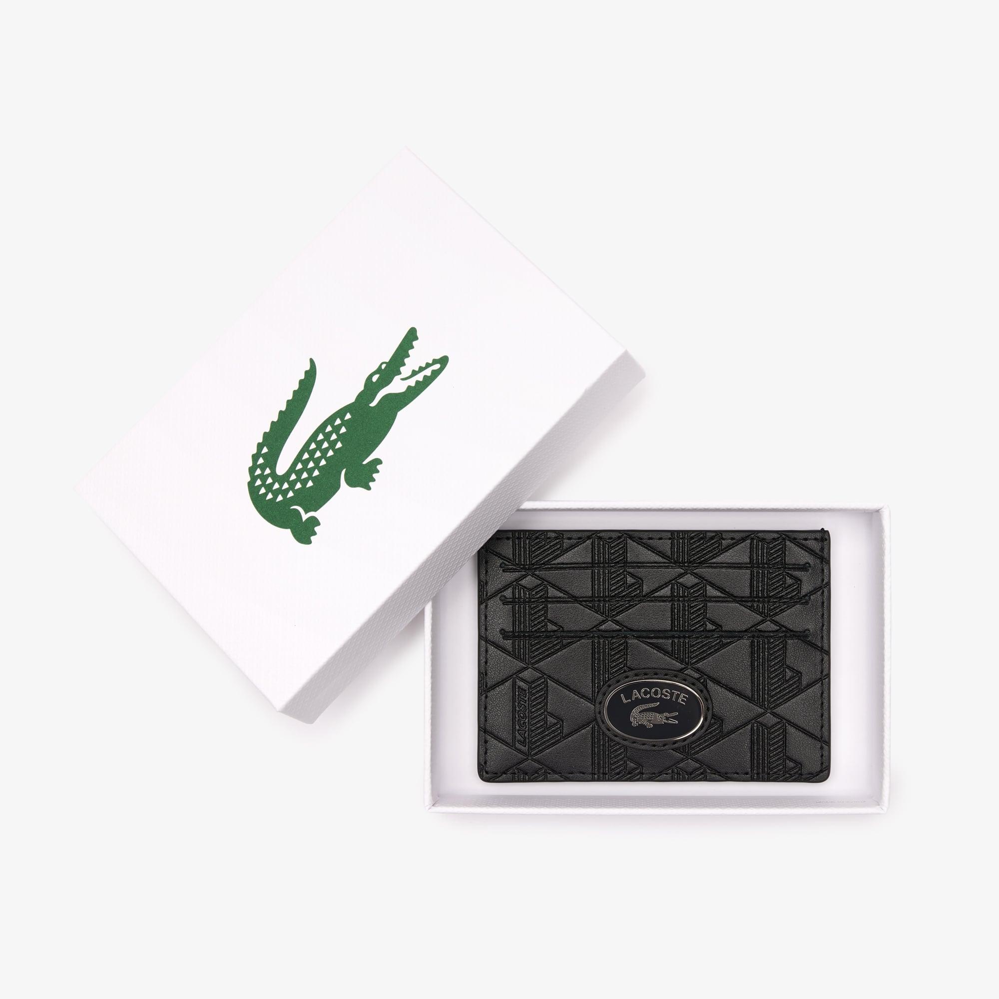 Monogram Leather Card Holder by LACOSTE