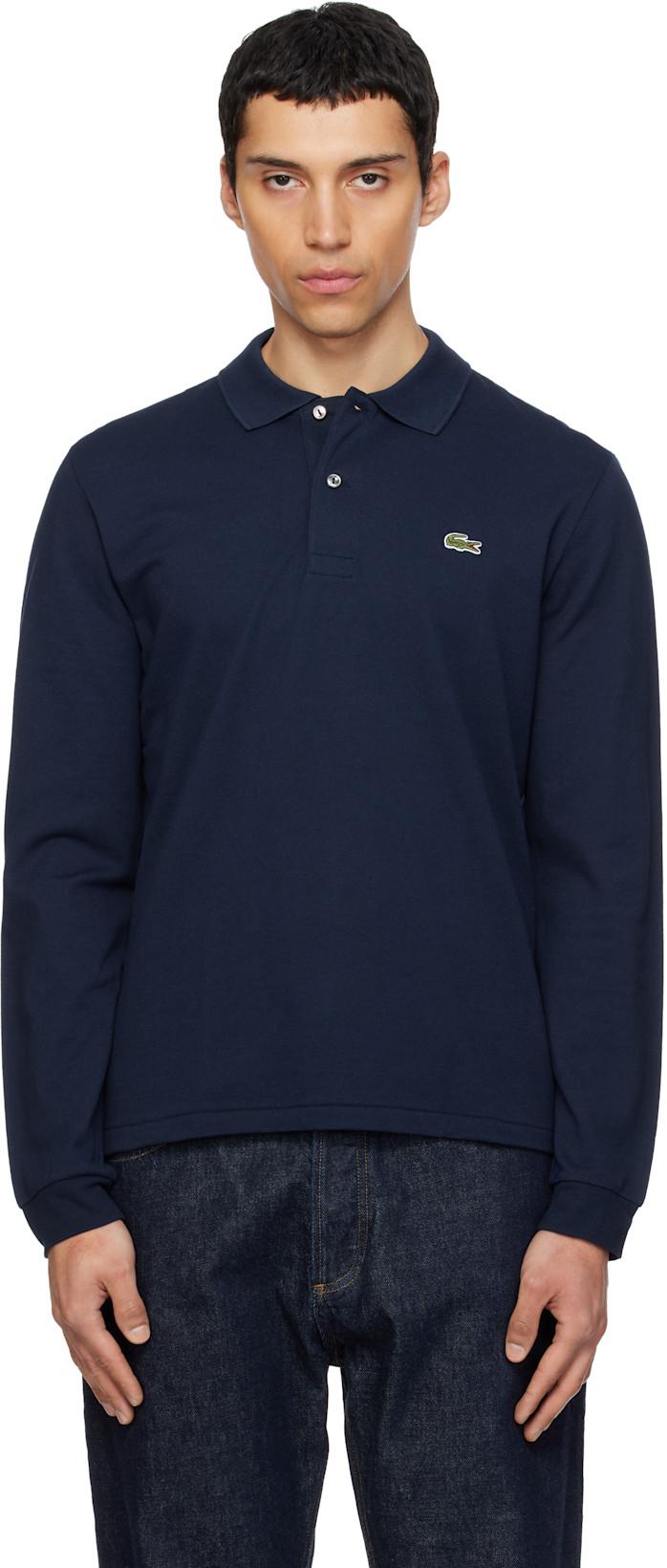 Navy Classic Fit Long Sleeve L.12.12 Polo by LACOSTE
